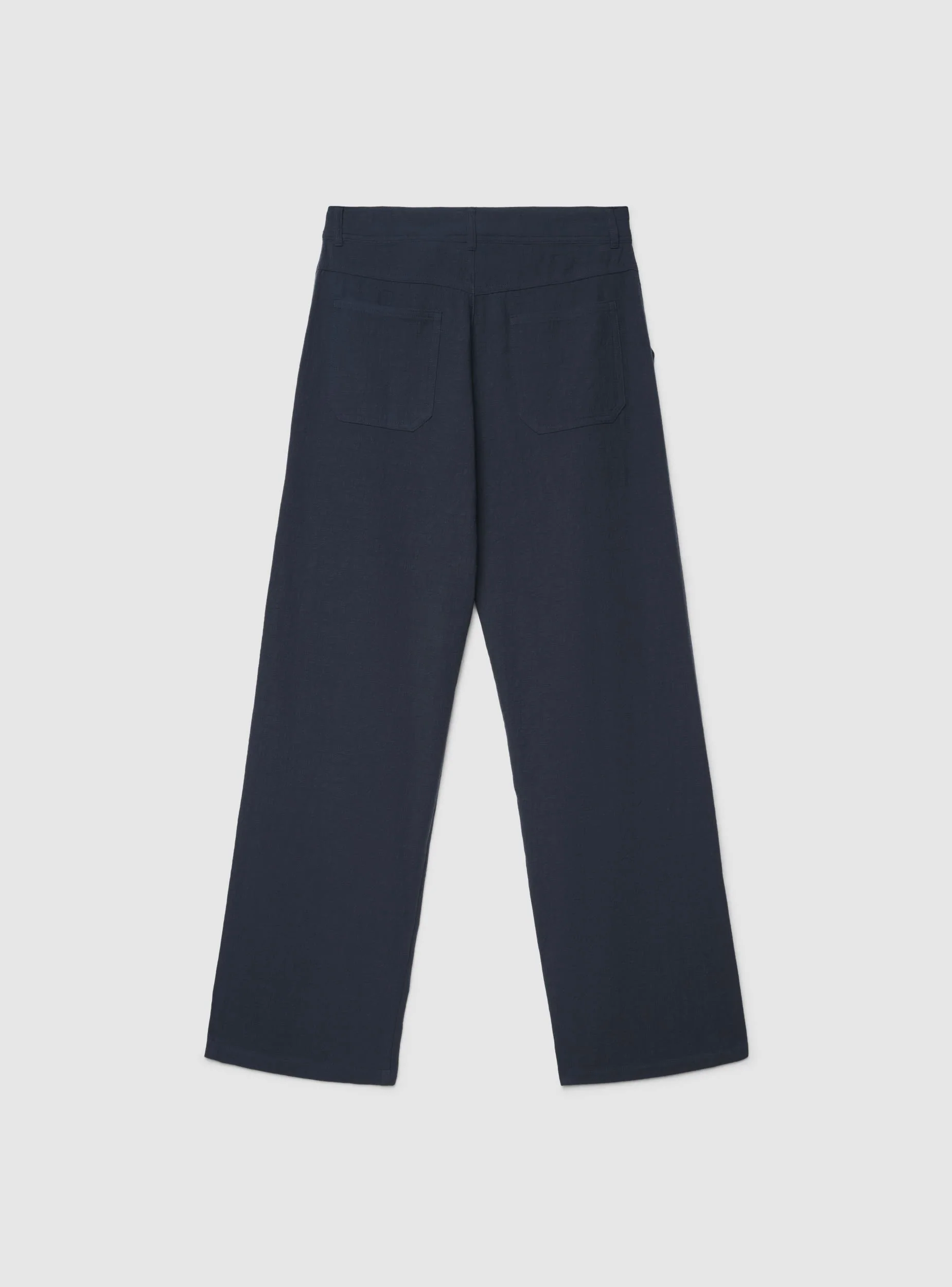 Pantaloni straight vita bassa effetto lino - Image 7