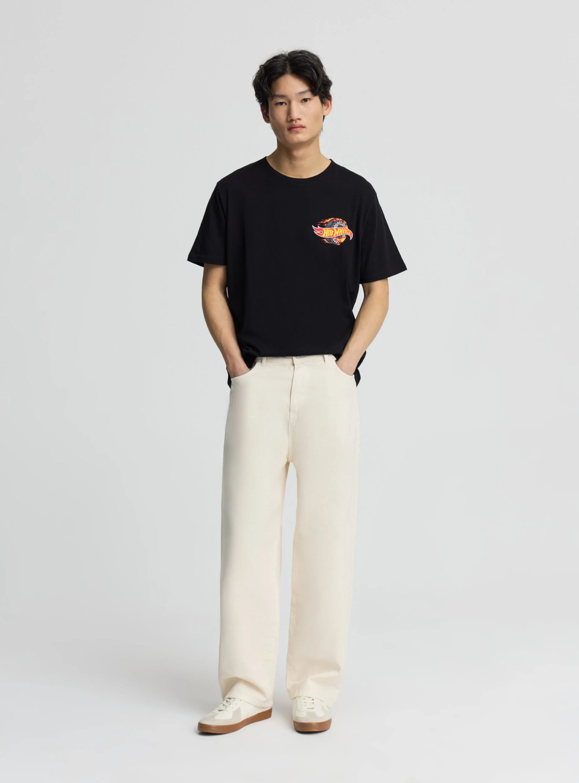 Pantaloni super baggy a tinta unita - Image 3