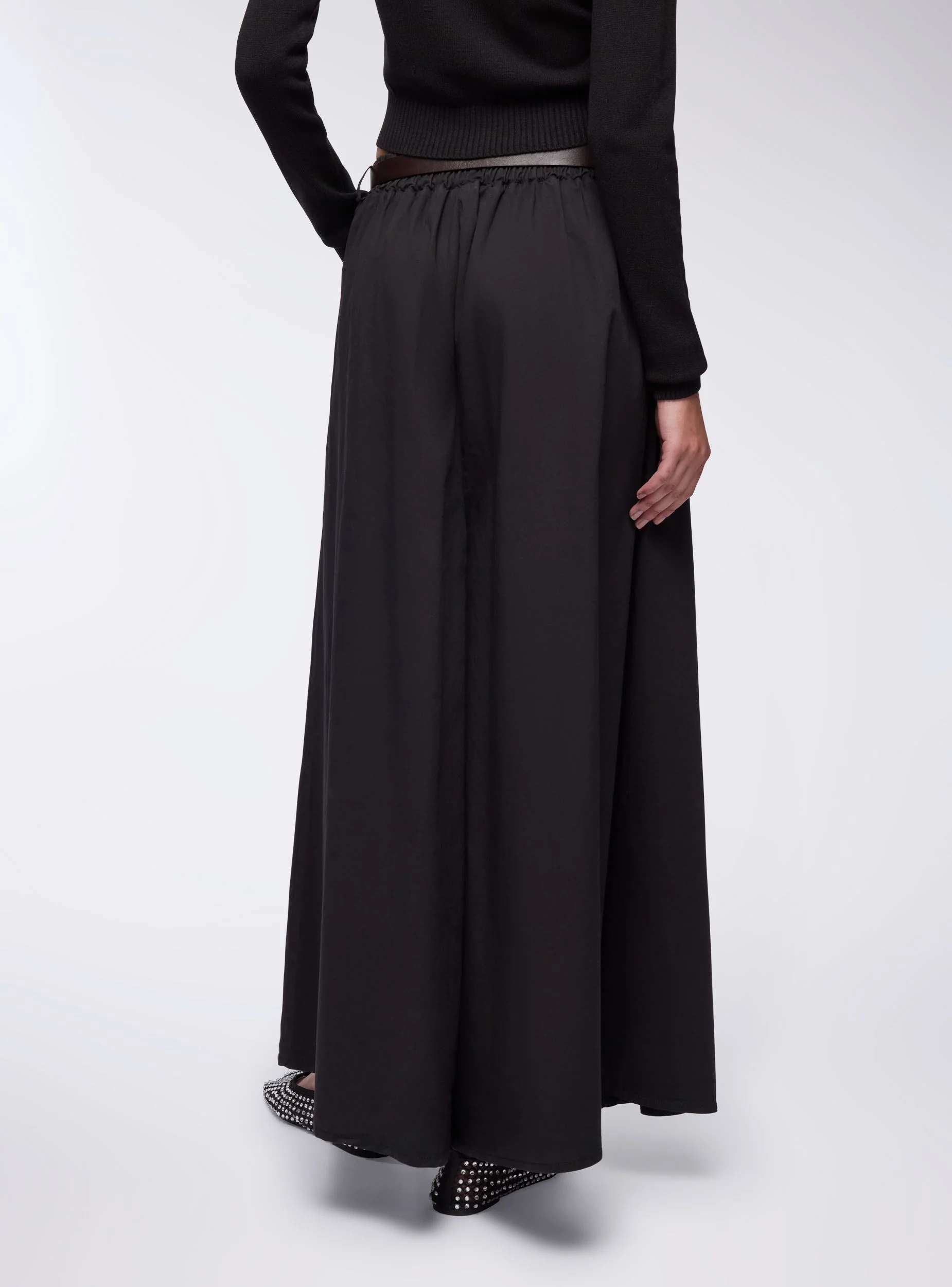 Pantaloni super wide leg con pinces - Image 3
