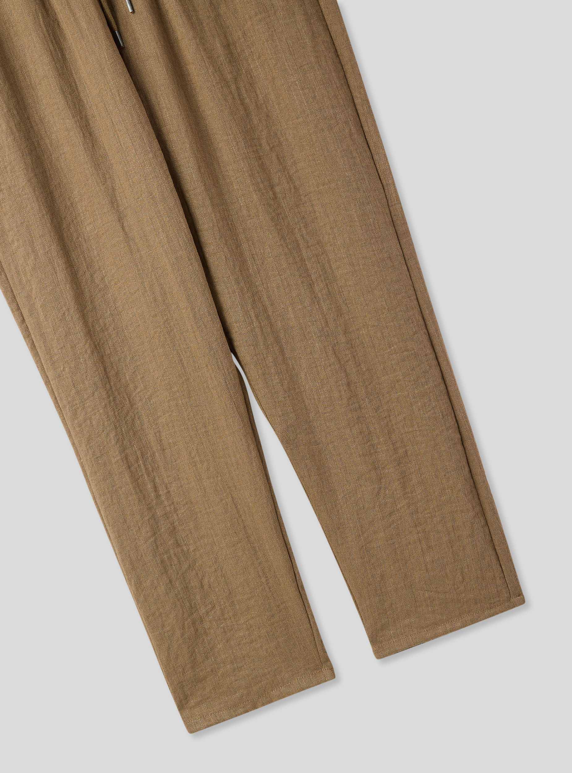Pantaloni tessuto goffrato con elastico - Image 5