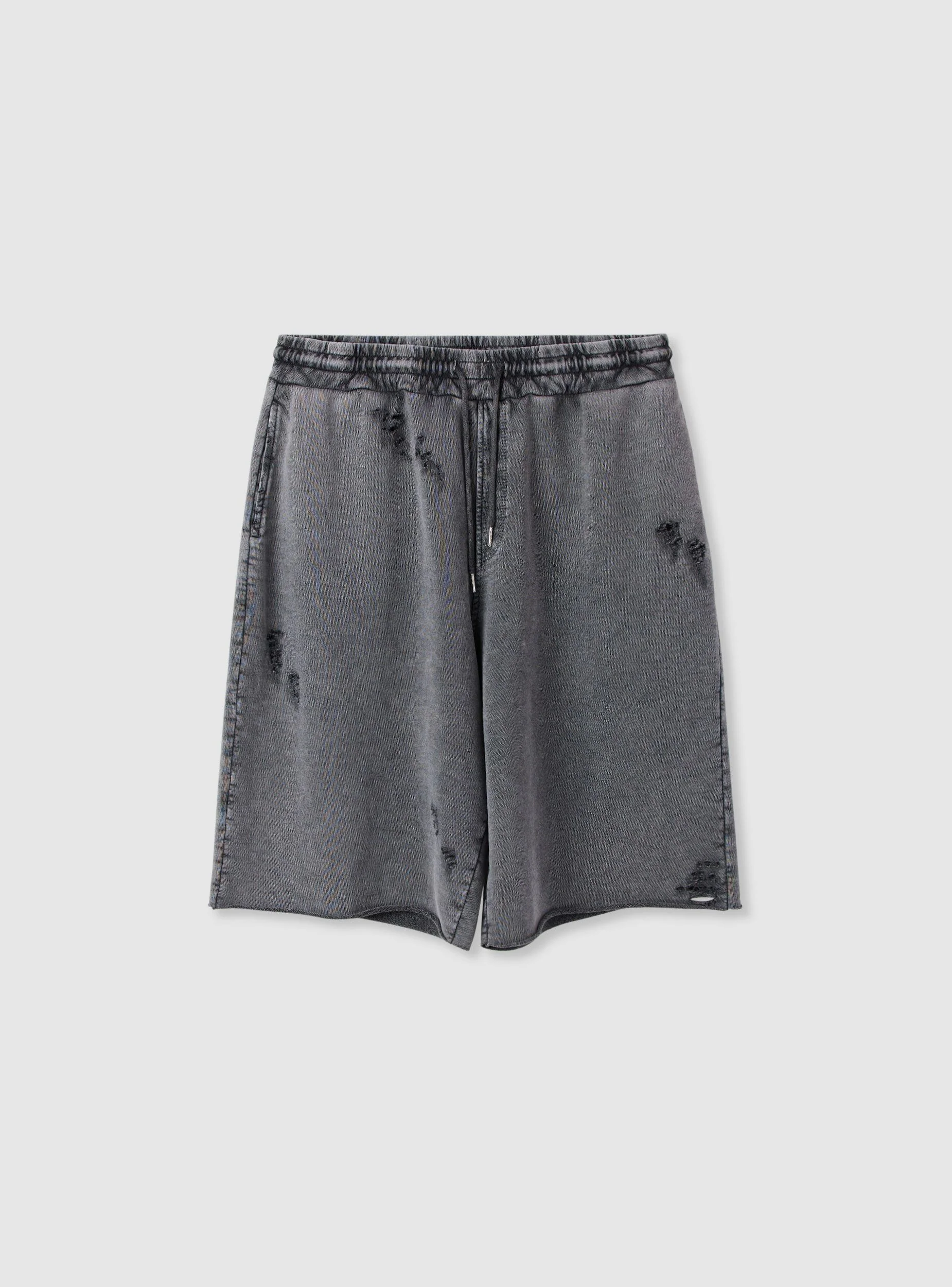 Pantaloni tuta baggy con strappi e coulisse - Image 2
