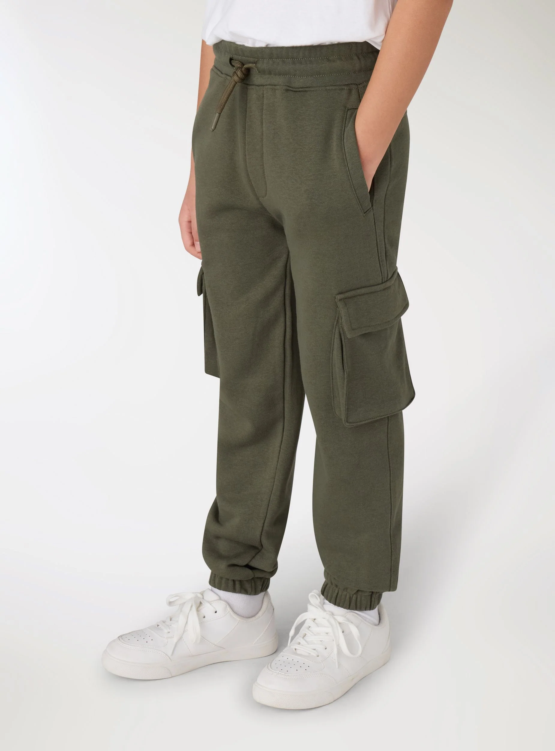 Pantaloni tuta cargo tinta unita - Image 3