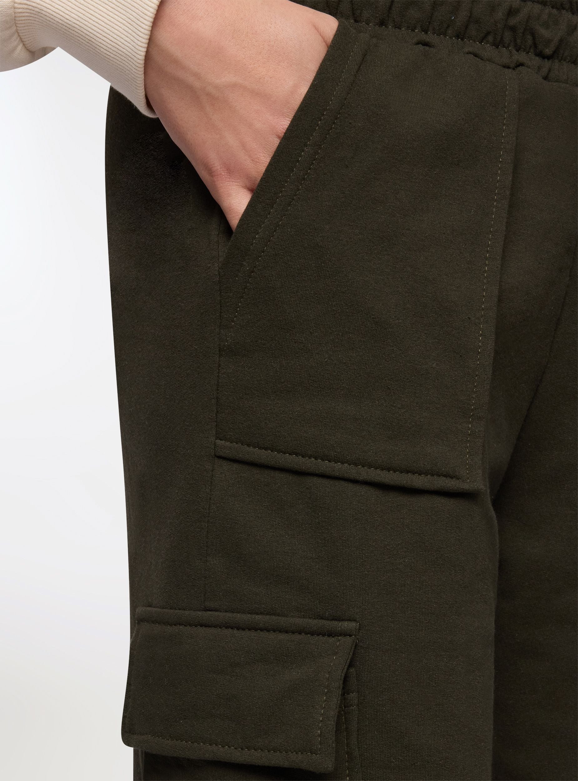 Pantaloni tuta cargo tinta unita - Image 4