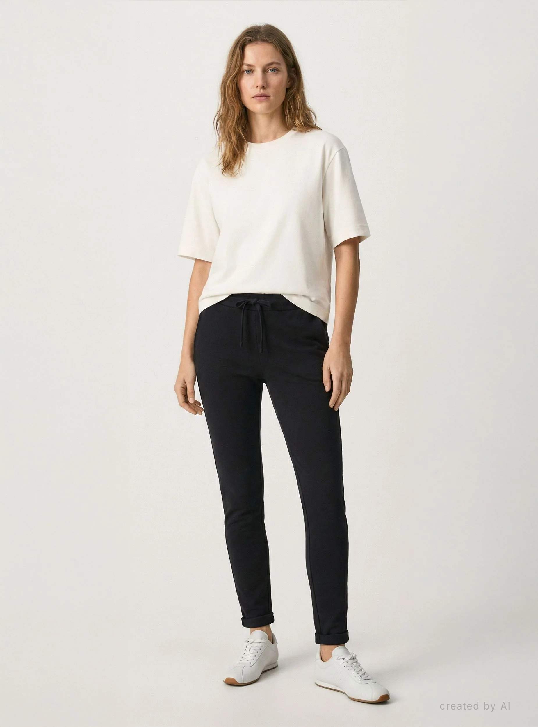 Pantaloni tuta chino a tinta unita