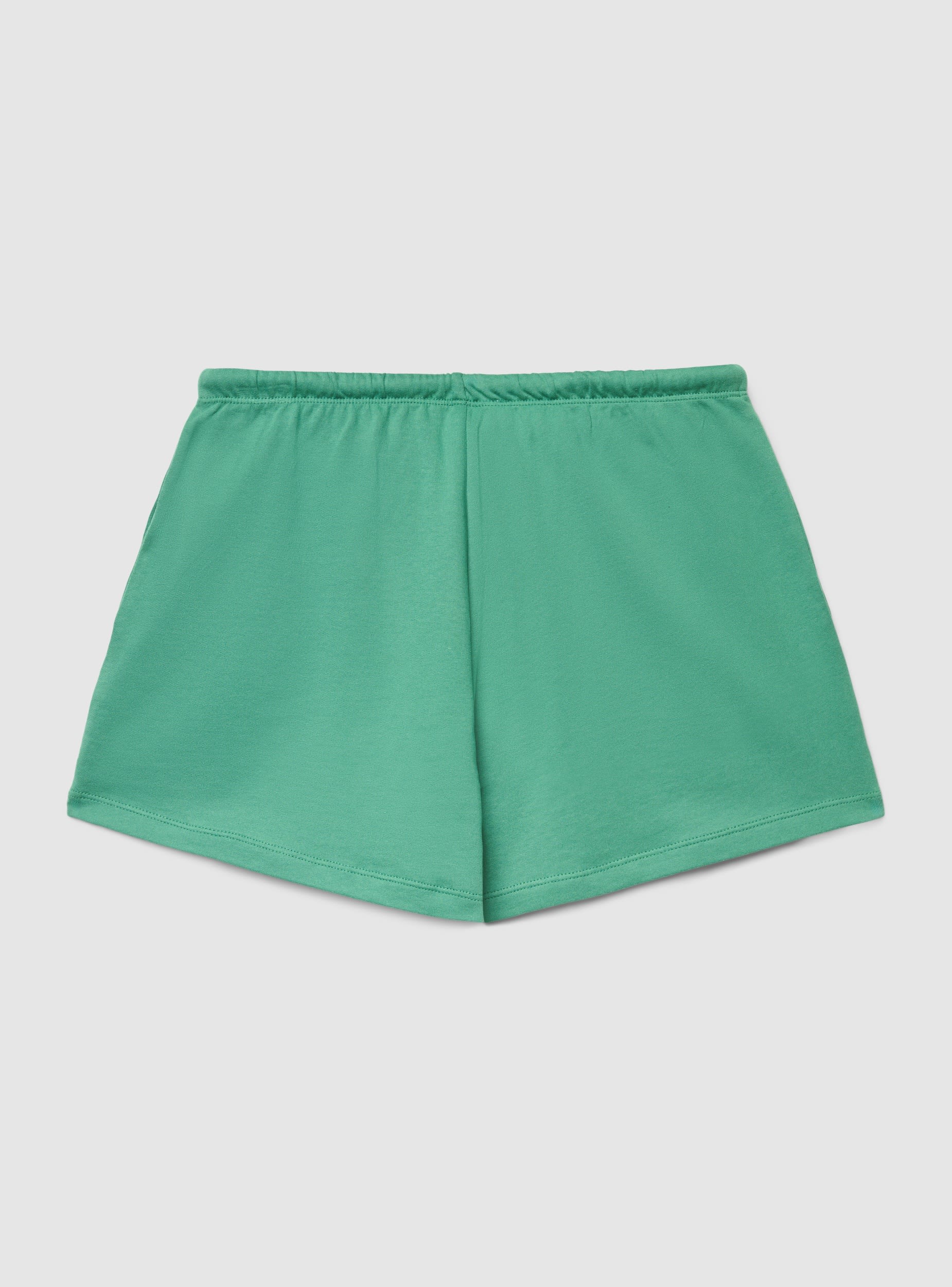Pantaloni tuta corti con ricamo college - Image 6