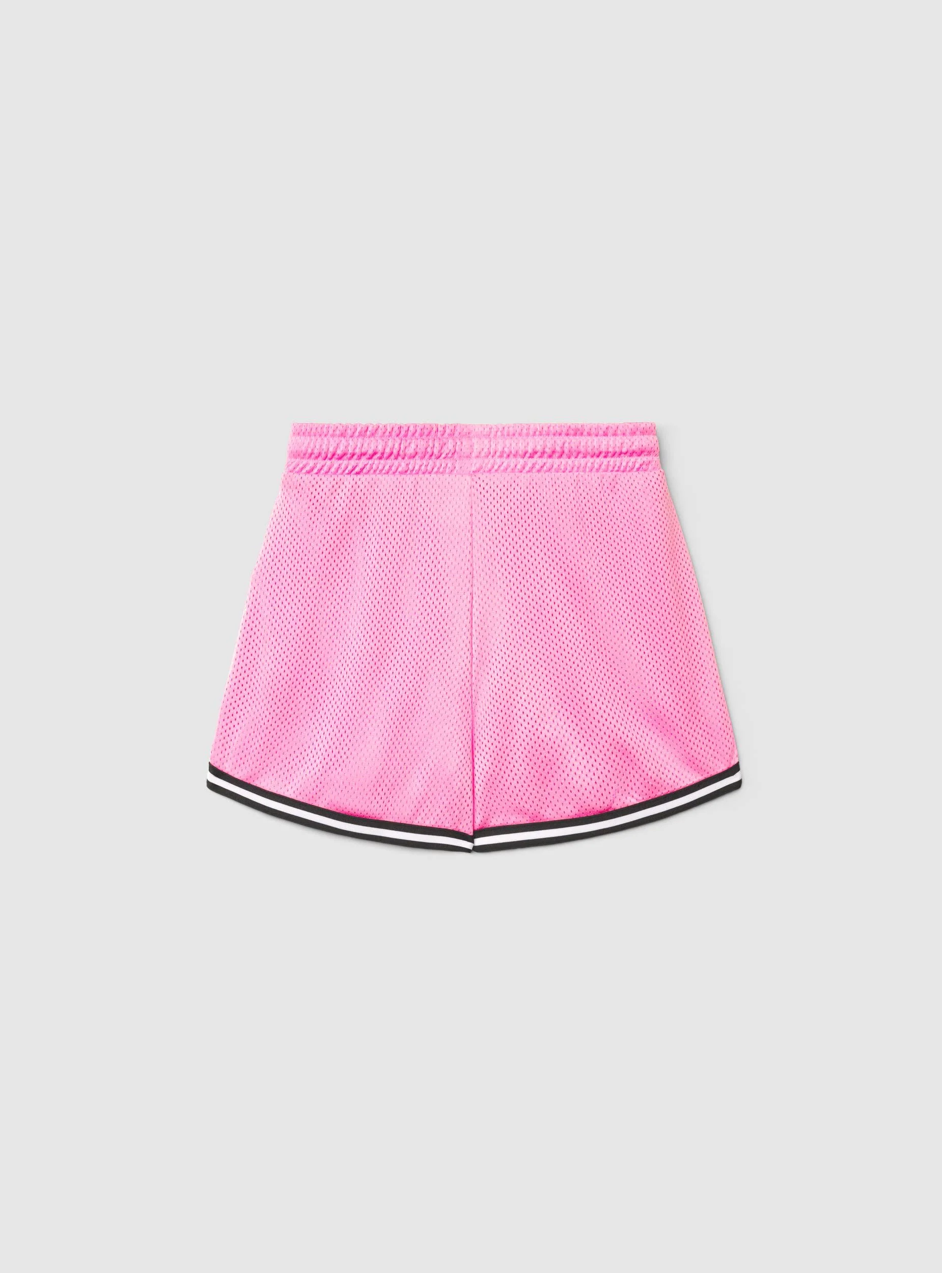 Pantaloni tuta corti con stampa college basket - Image 6