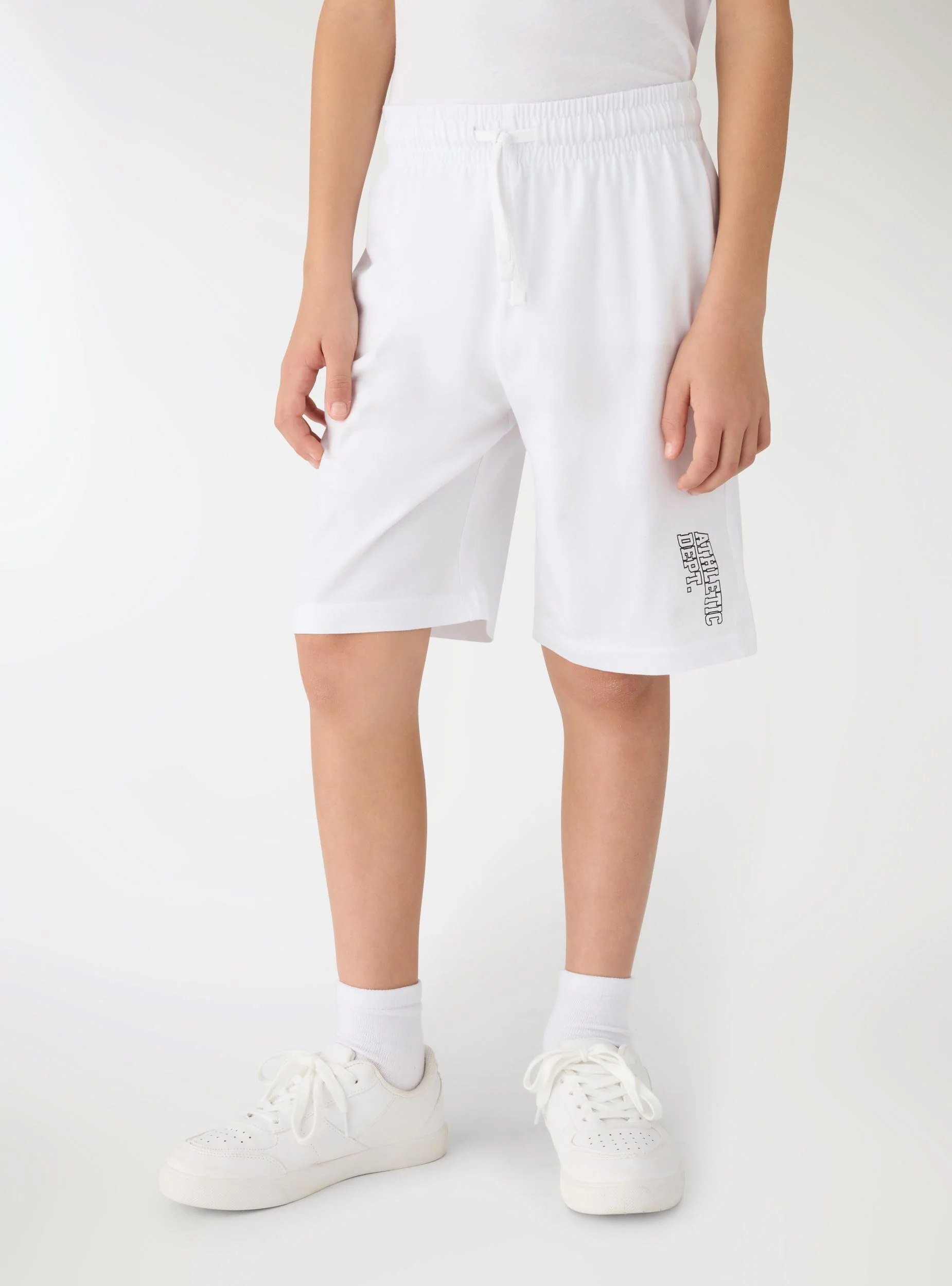 Pantaloni tuta corti con stampa lettering - Image 2
