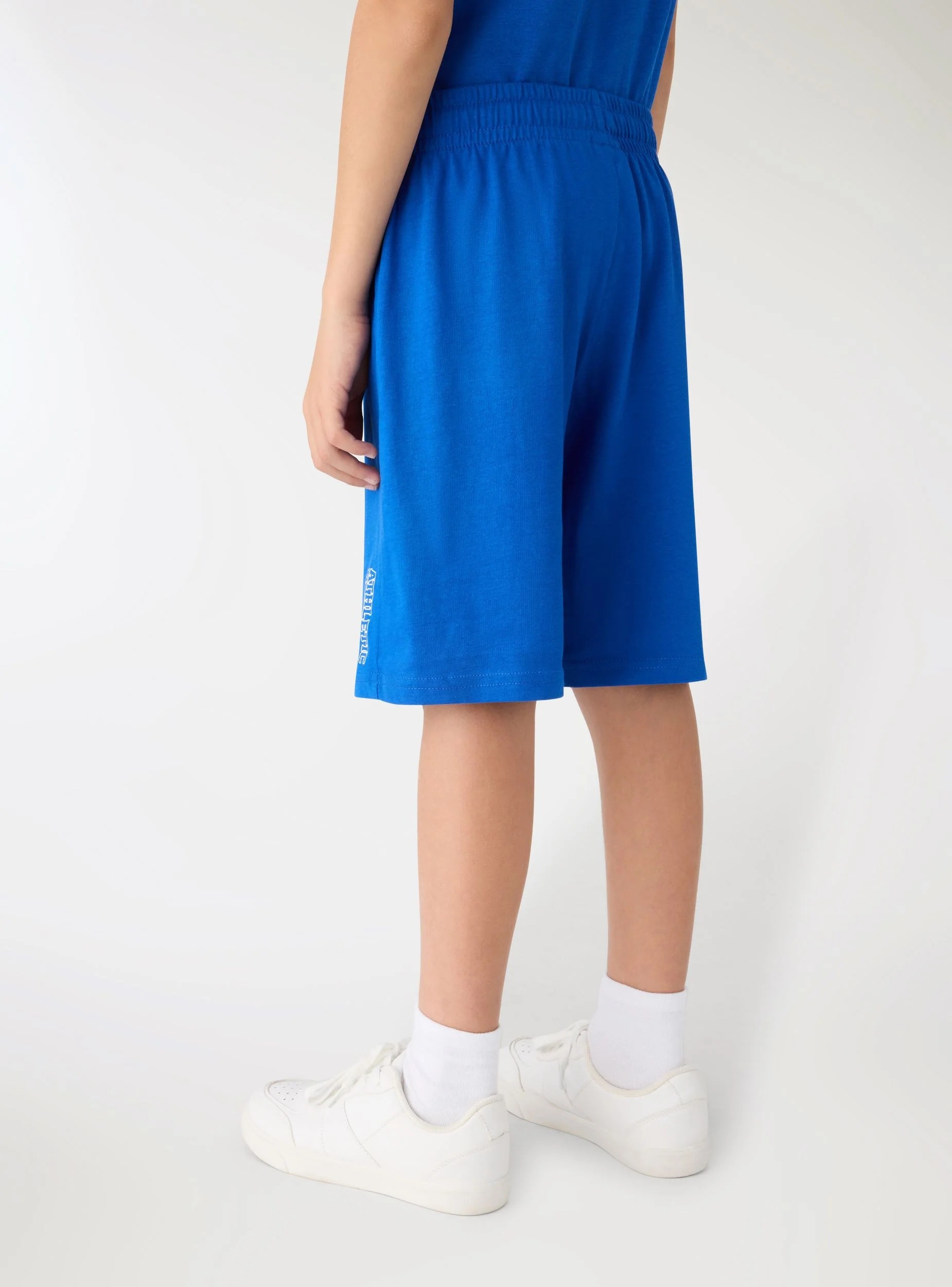 Pantaloni tuta corti con stampa lettering - Image 3