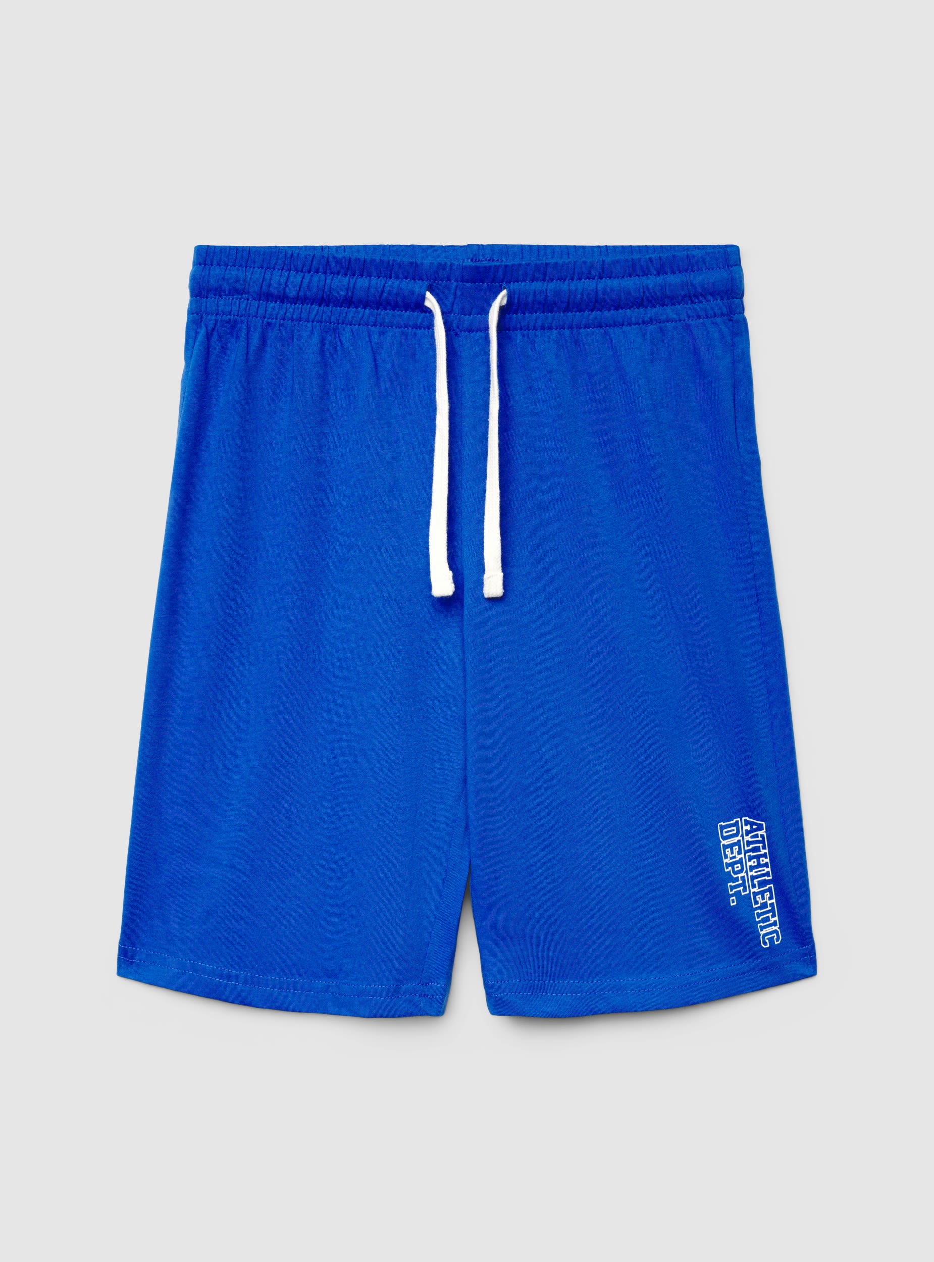 Pantaloni tuta corti con stampa lettering - Image 7