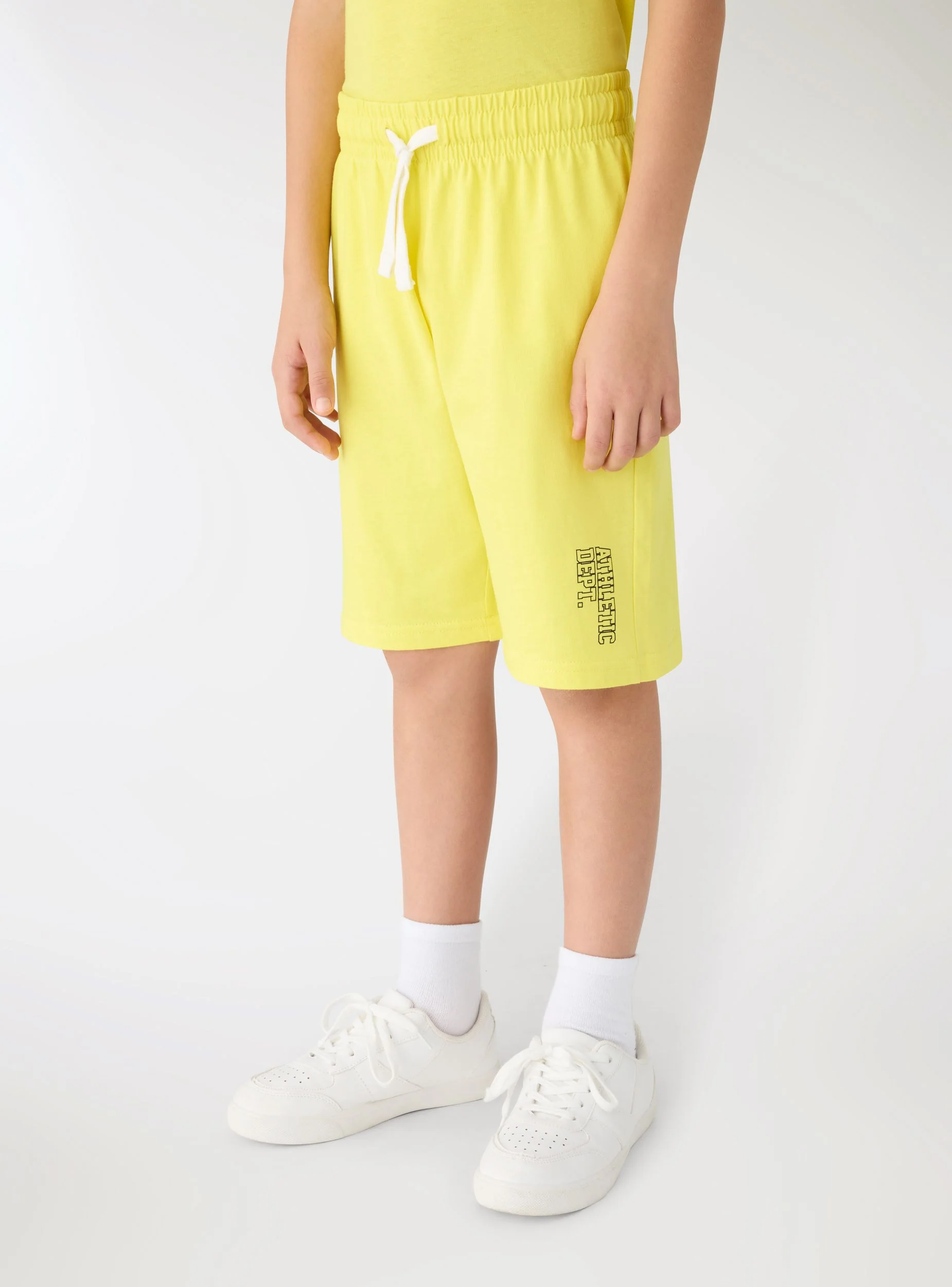 Pantaloni tuta corti con stampa lettering - Image 3