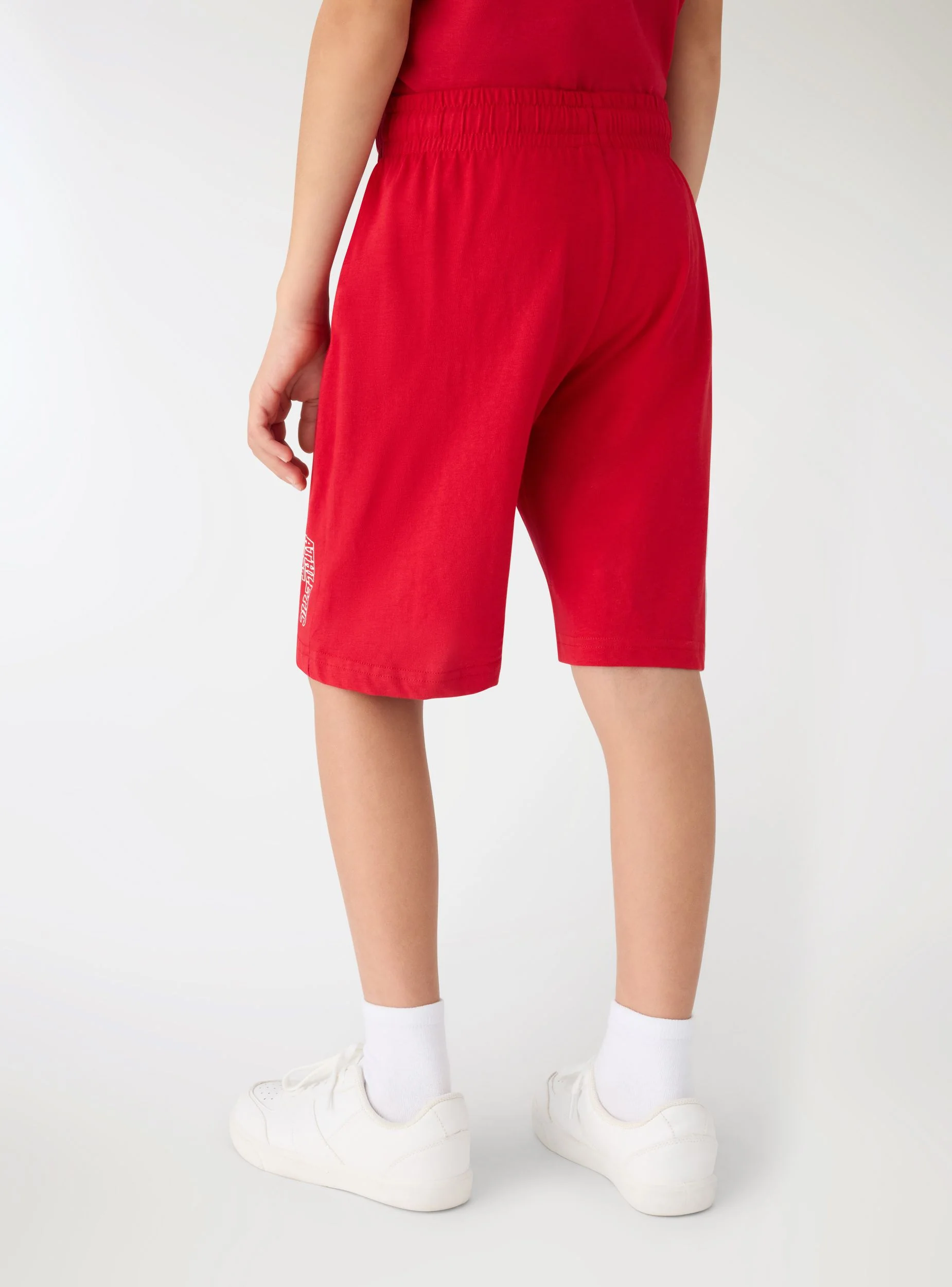 Pantaloni tuta corti con stampa lettering - Image 2