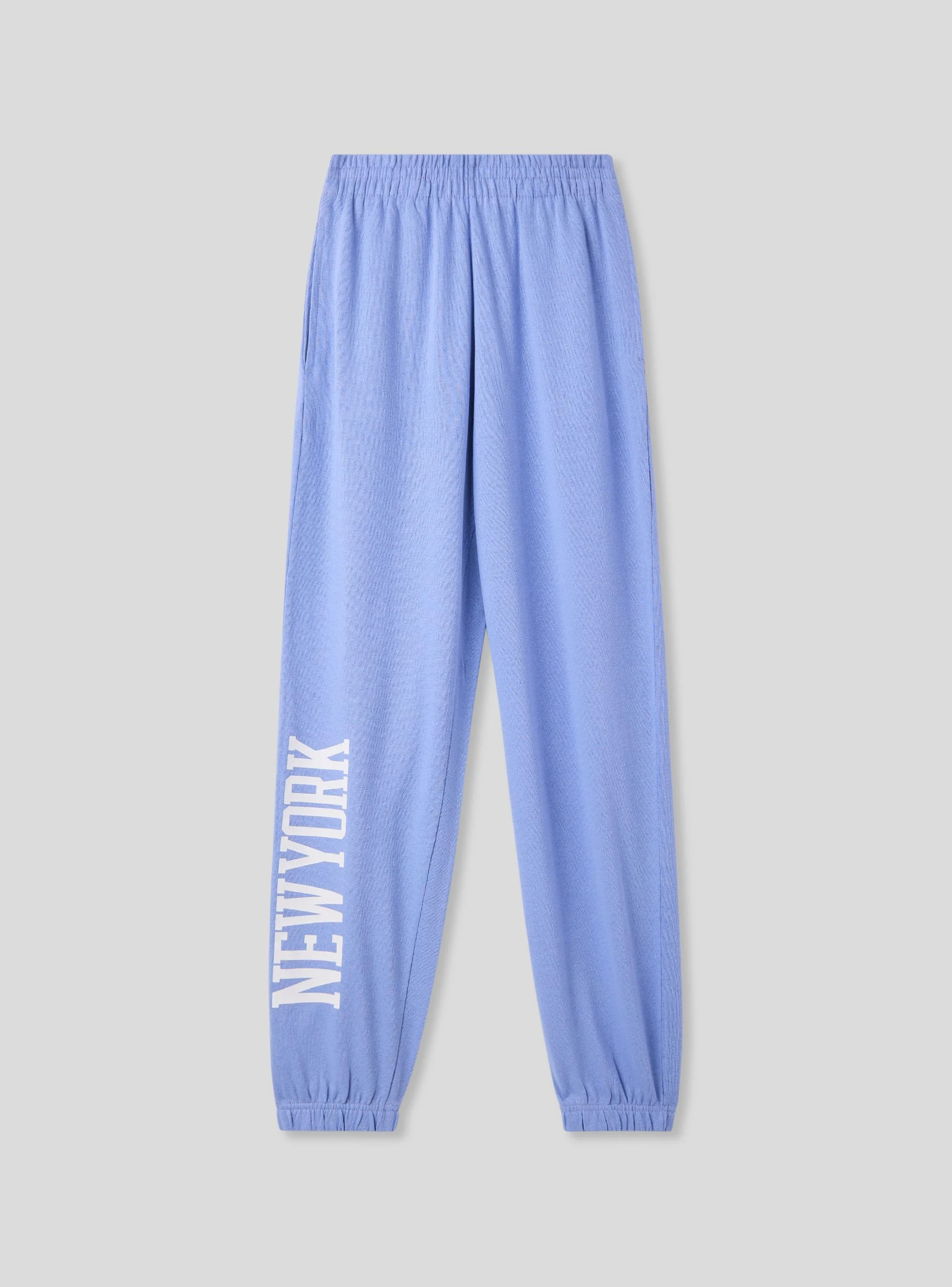 Pantaloni tuta leggeri a vita alta con scritta - Image 6