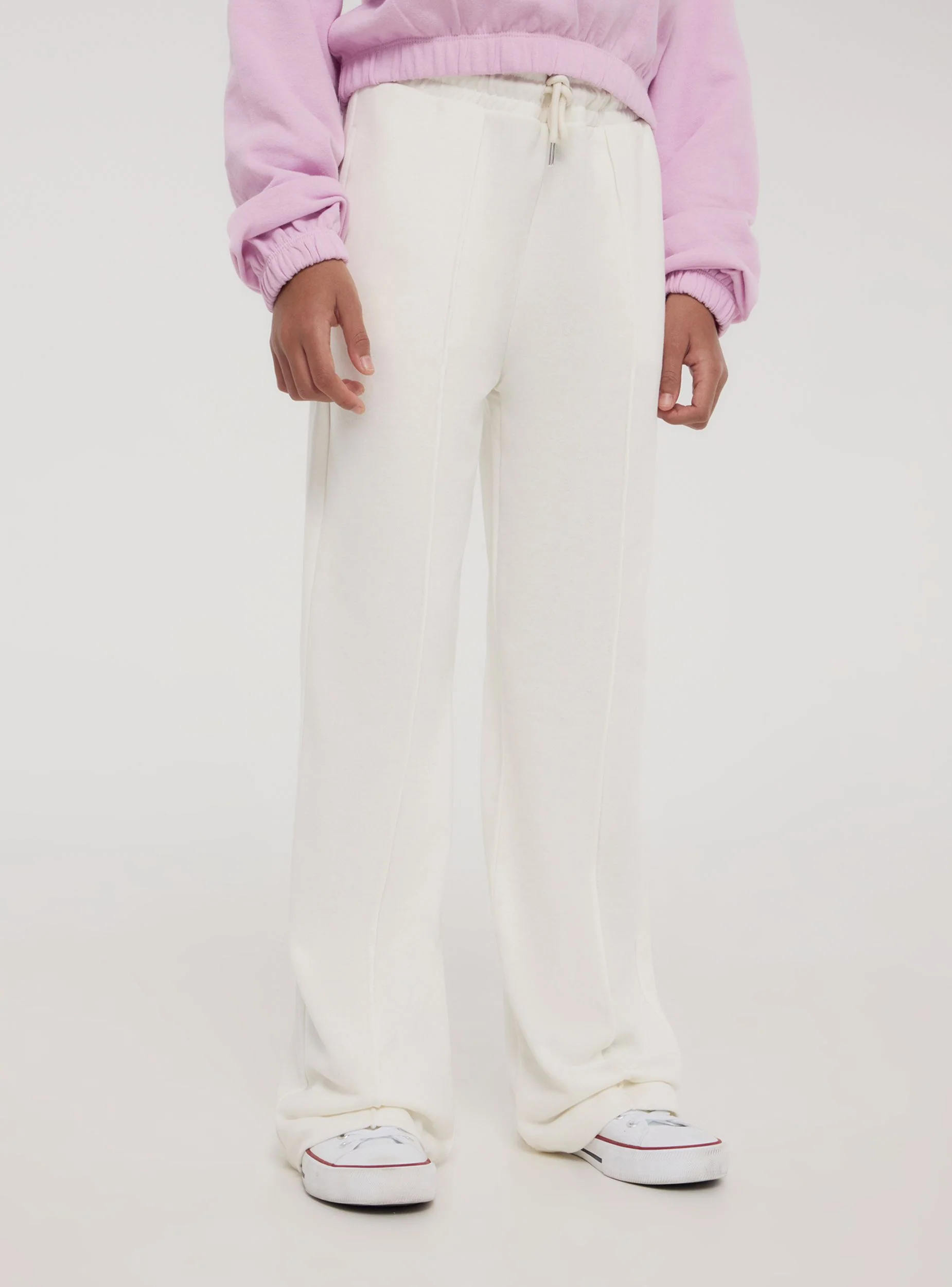 Pantaloni tuta leggeri wide leg con coulisse - Image 3