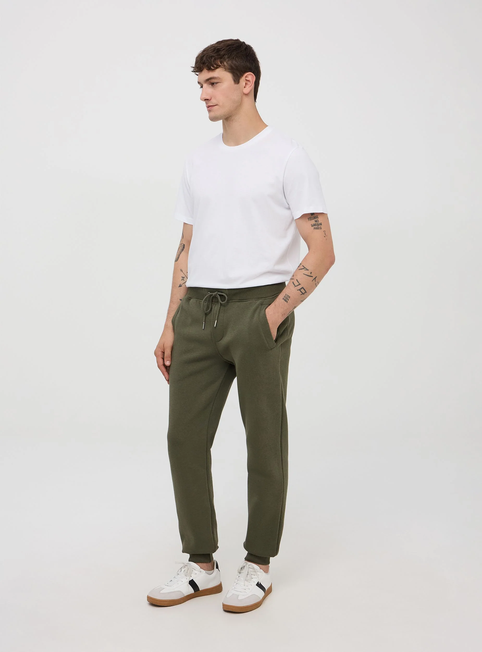 Pantaloni tuta pesanti con coulisse e polsini - Image 2