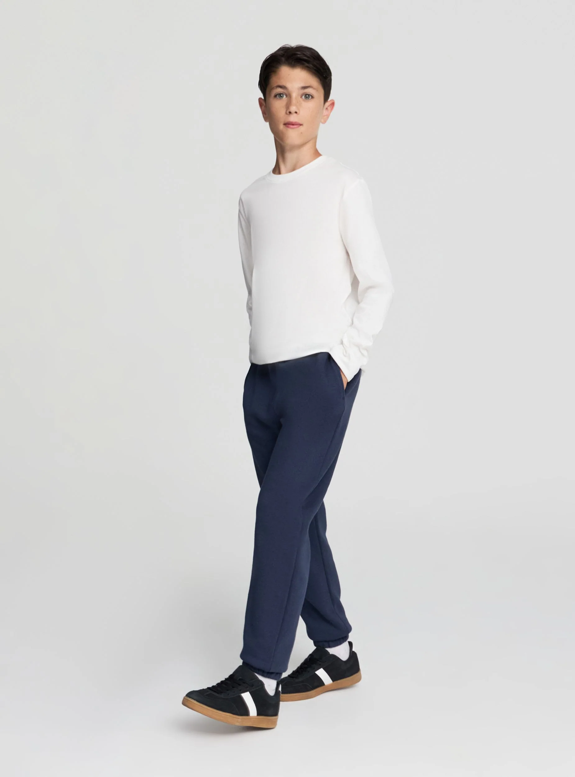 Pantaloni tuta pesanti con elastico