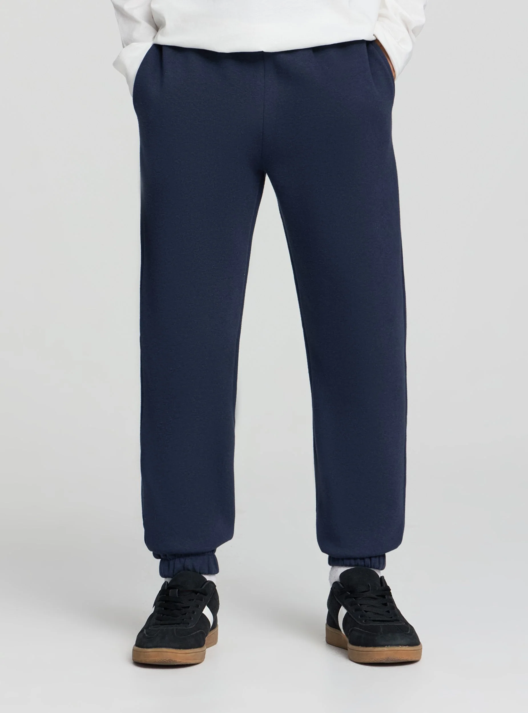 Pantaloni tuta pesanti con elastico - Image 2