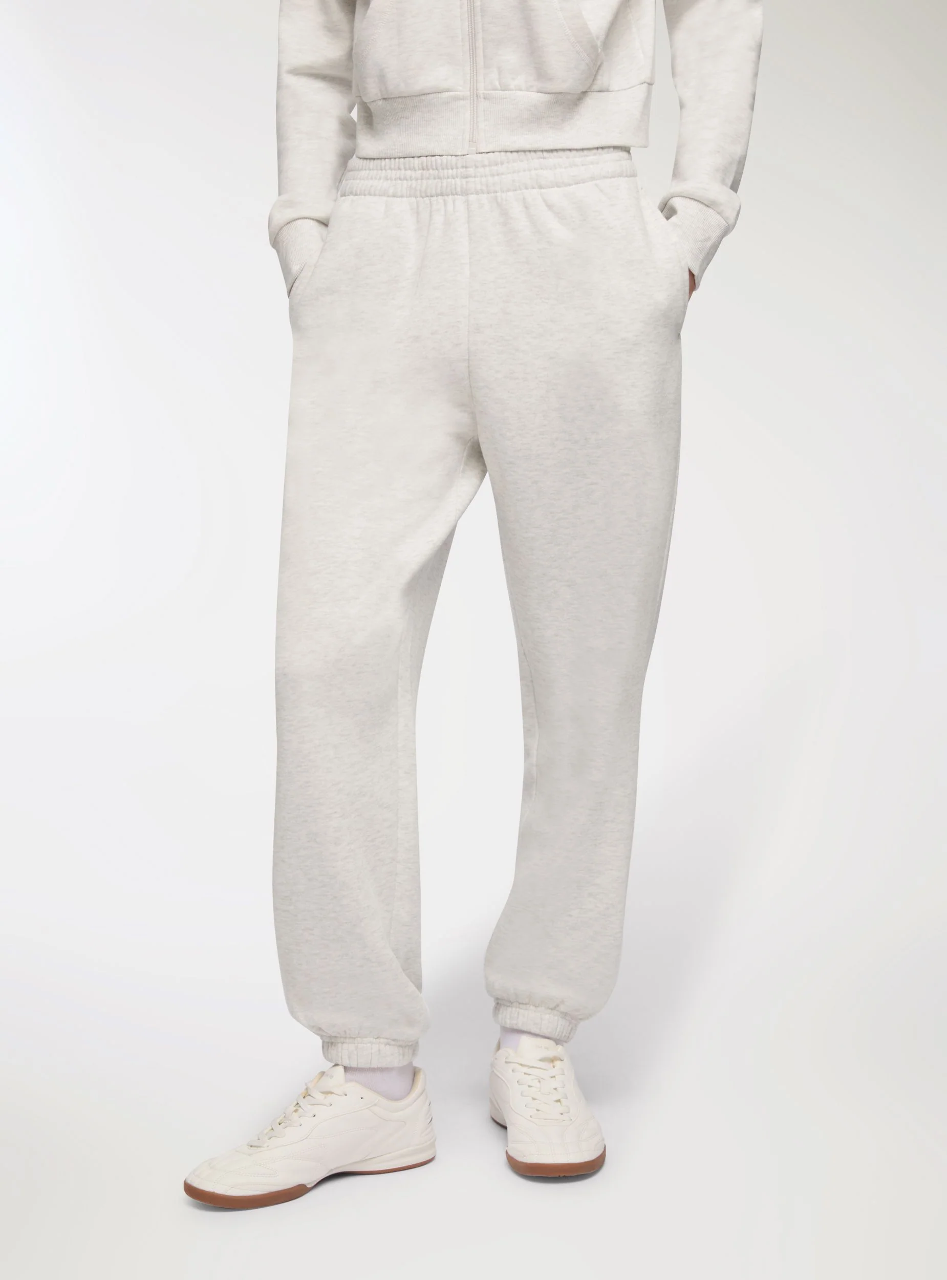 Pantaloni tuta vita alta con polsini - Image 3