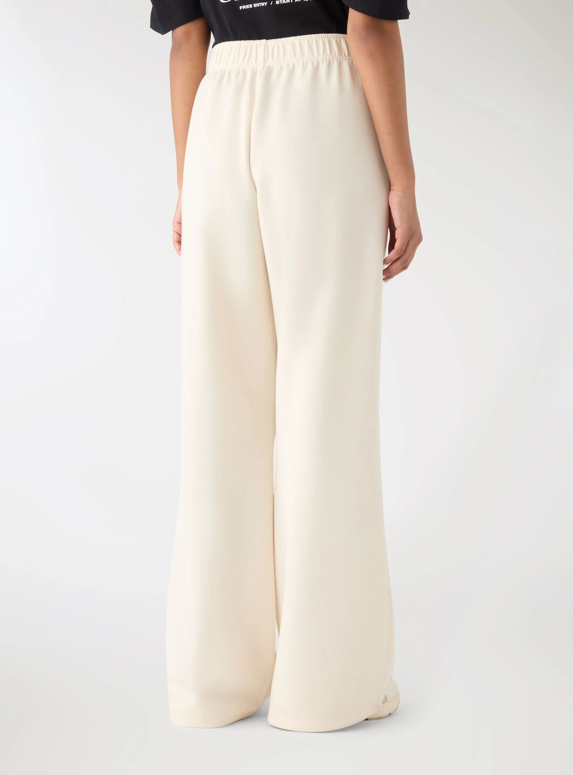 Pantaloni tuta wide leg a tinta unita - Image 2