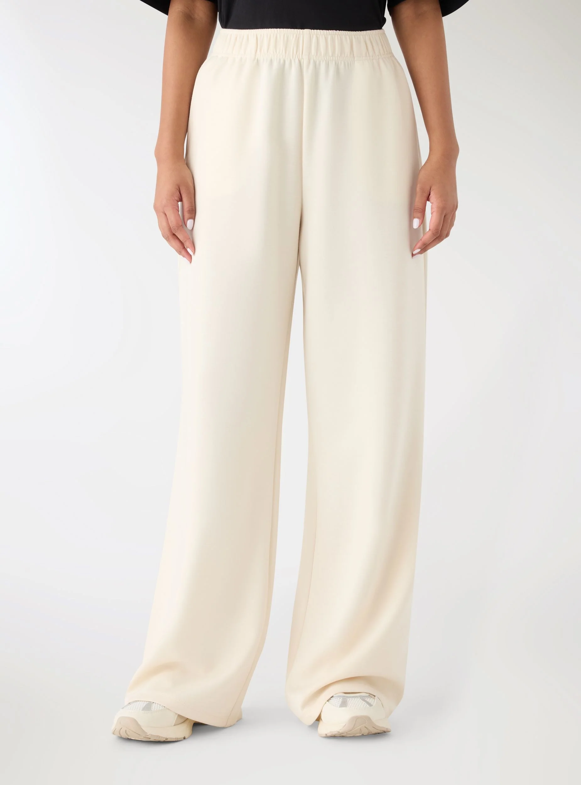 Pantaloni tuta wide leg a tinta unita - Image 3