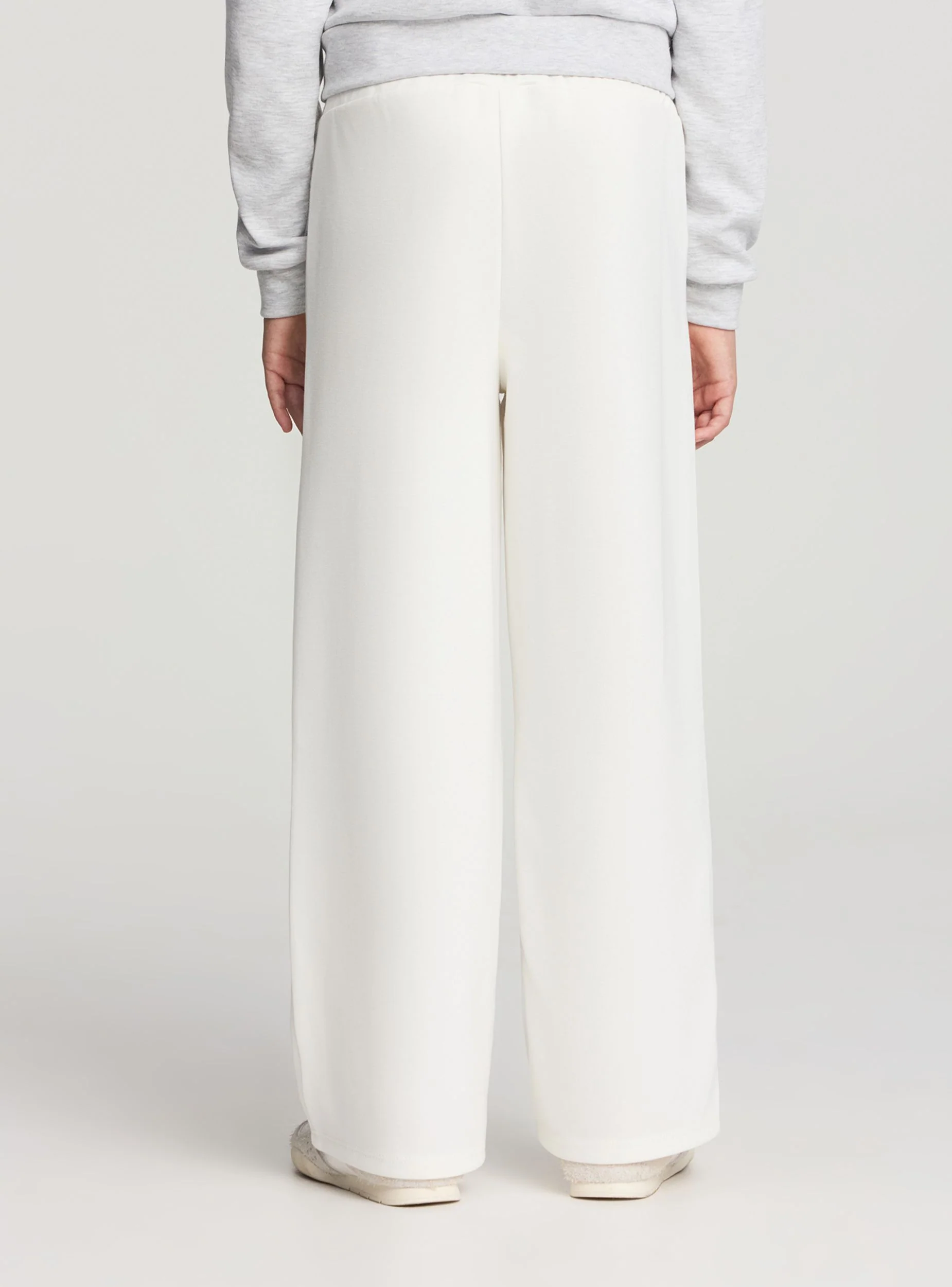 Pantaloni tuta wide leg a tinta unita - Image 2