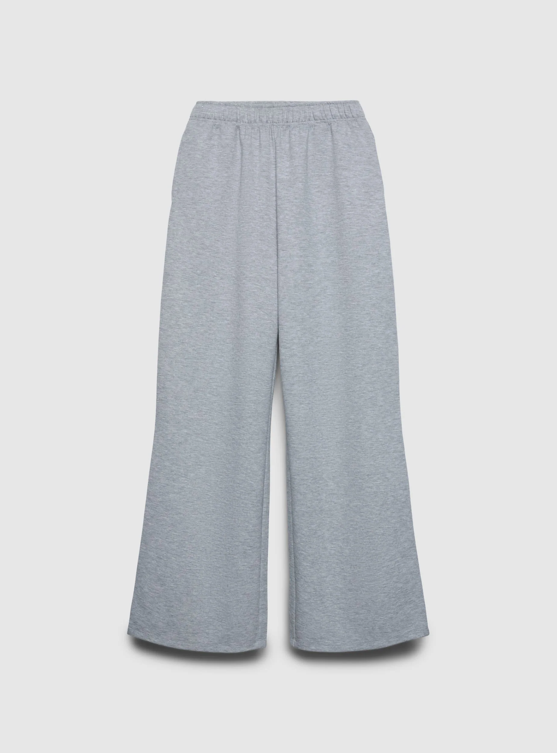 Pantaloni tuta wide leg a tinta unita - Image 5