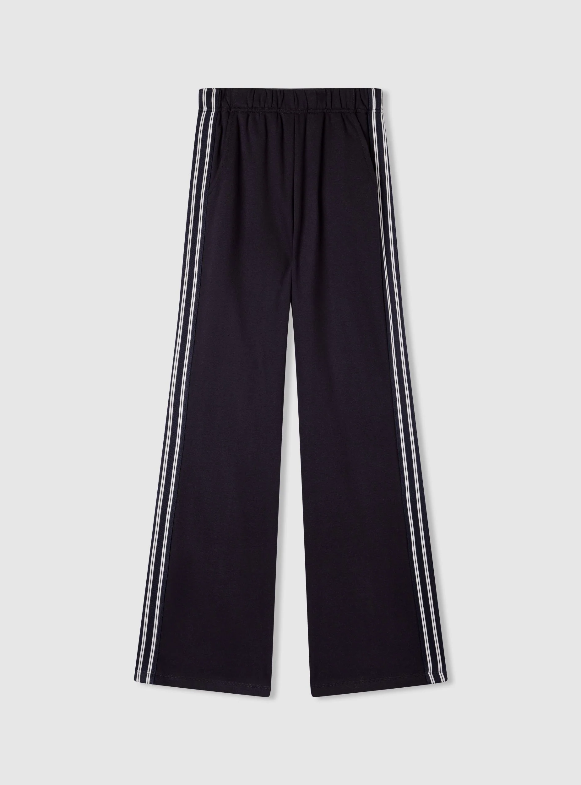 Pantaloni tuta wide leg con bande - Image 6