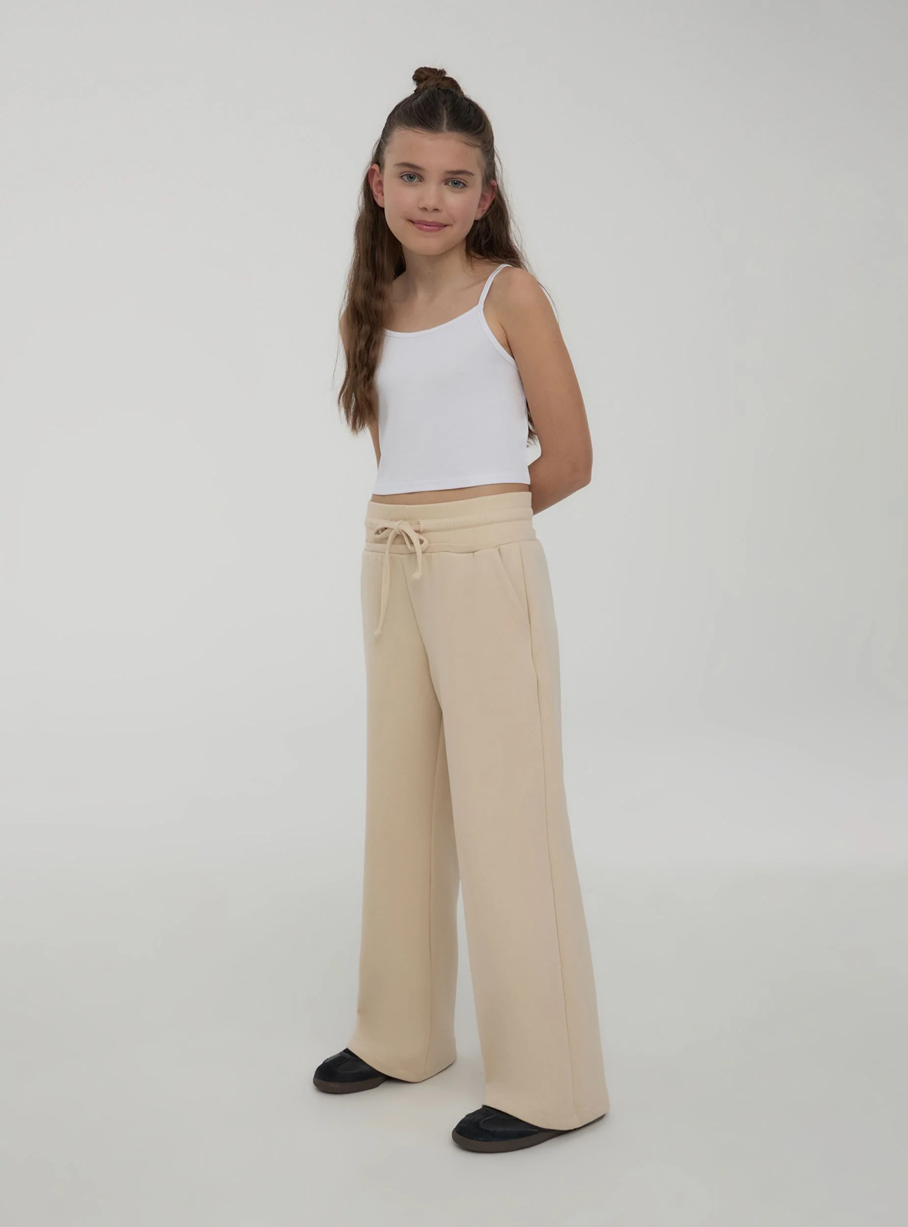 Pantaloni tuta wide leg con coulisse - Image 3
