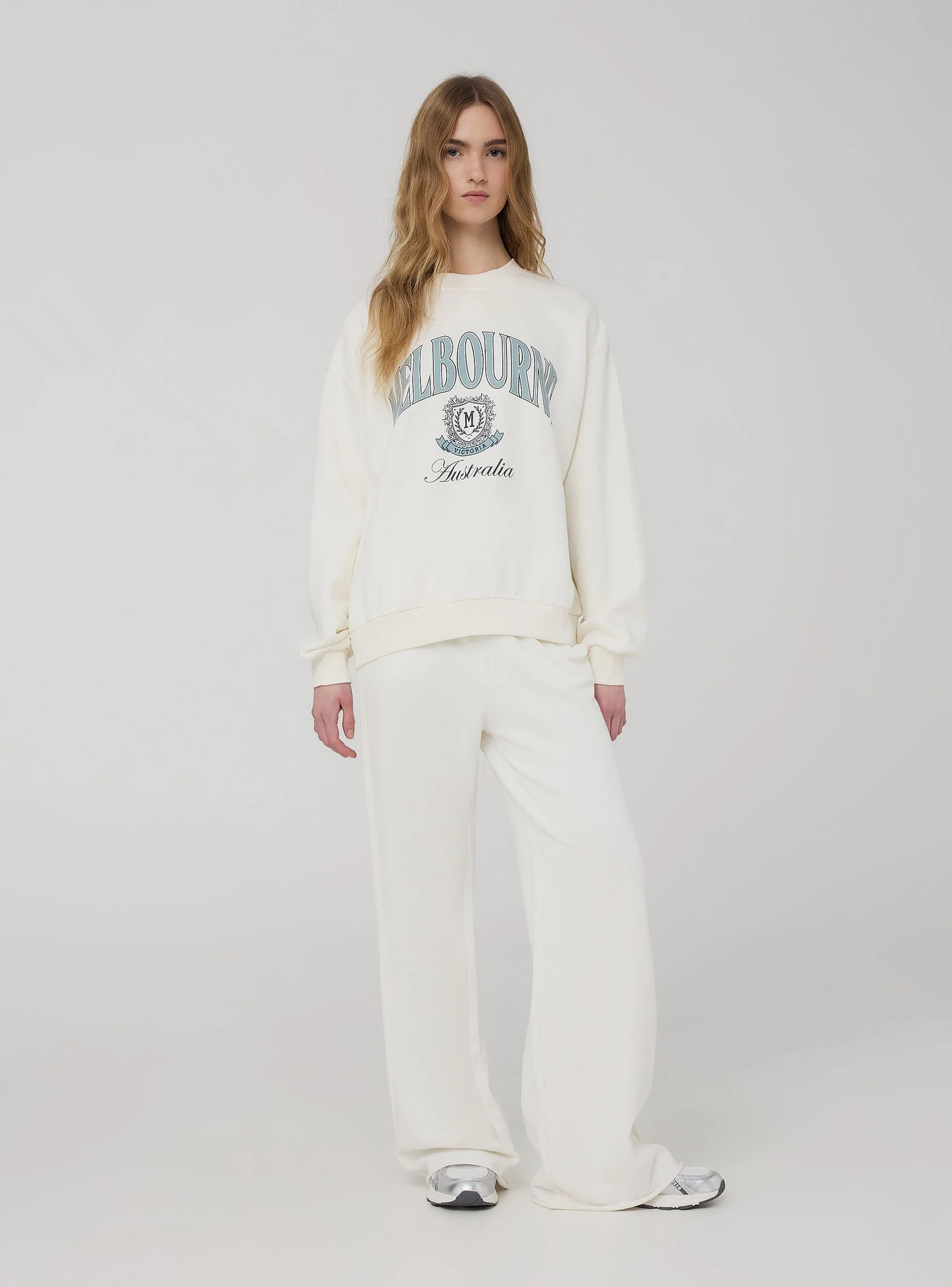 Pantaloni tuta wide leg con coulisse - Image 2