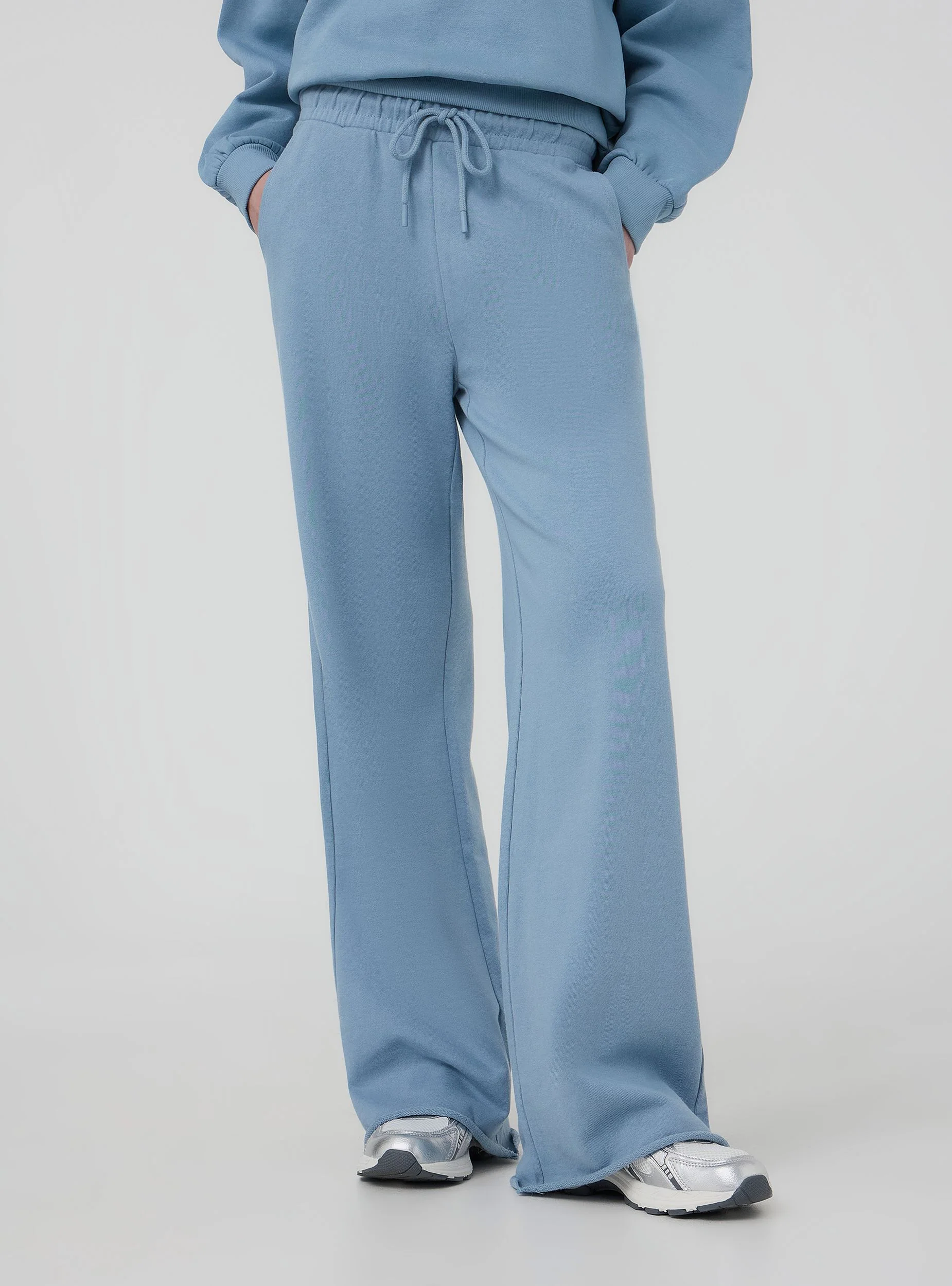 Pantaloni tuta wide leg con coulisse - Image 2