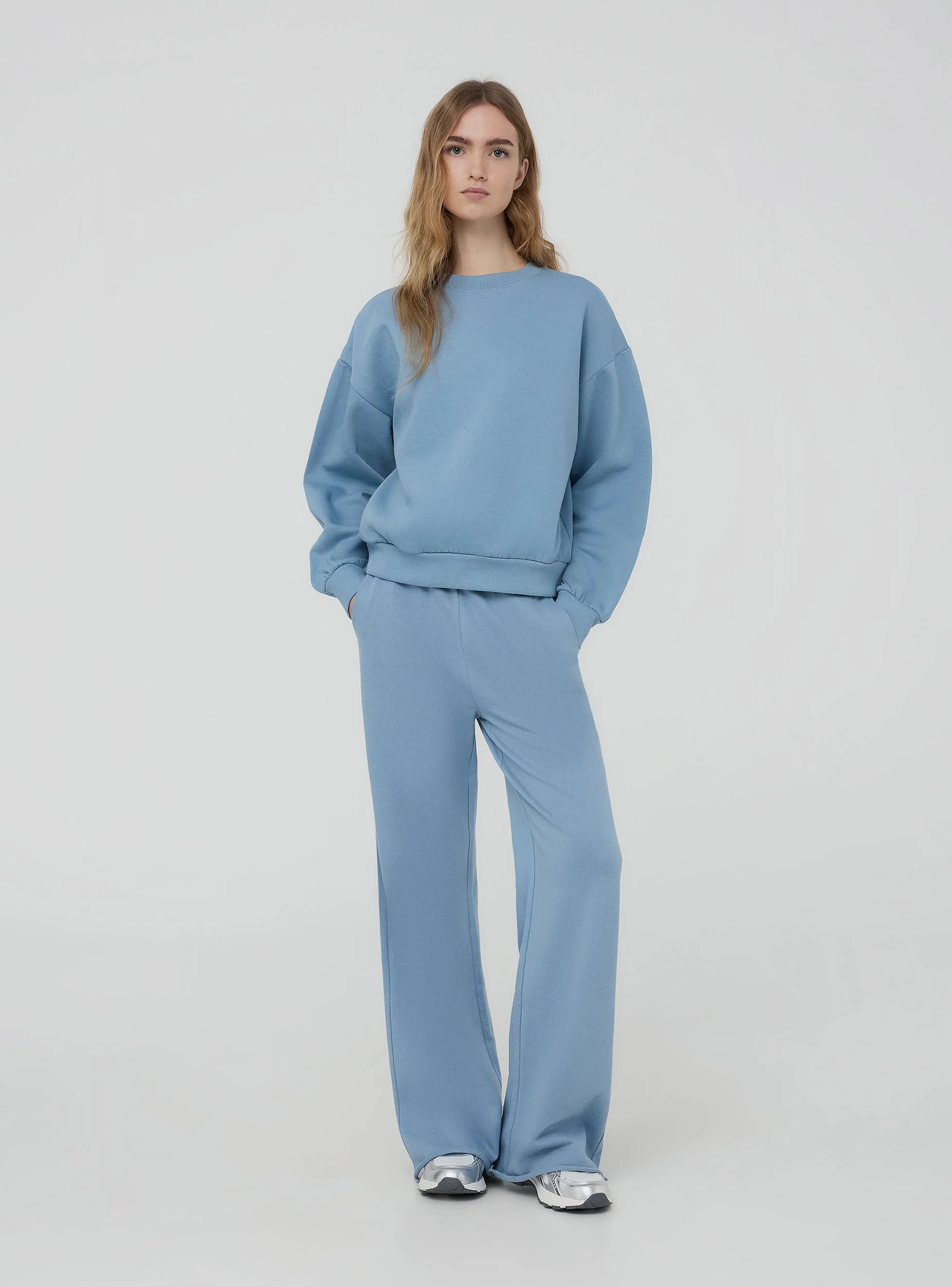 Pantaloni tuta wide leg con coulisse - Image 3