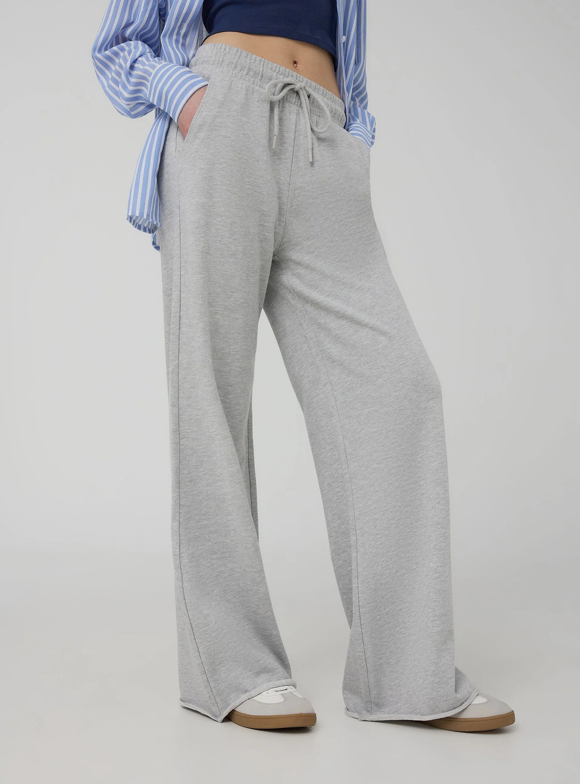 Pantaloni tuta wide leg con coulisse - Image 2