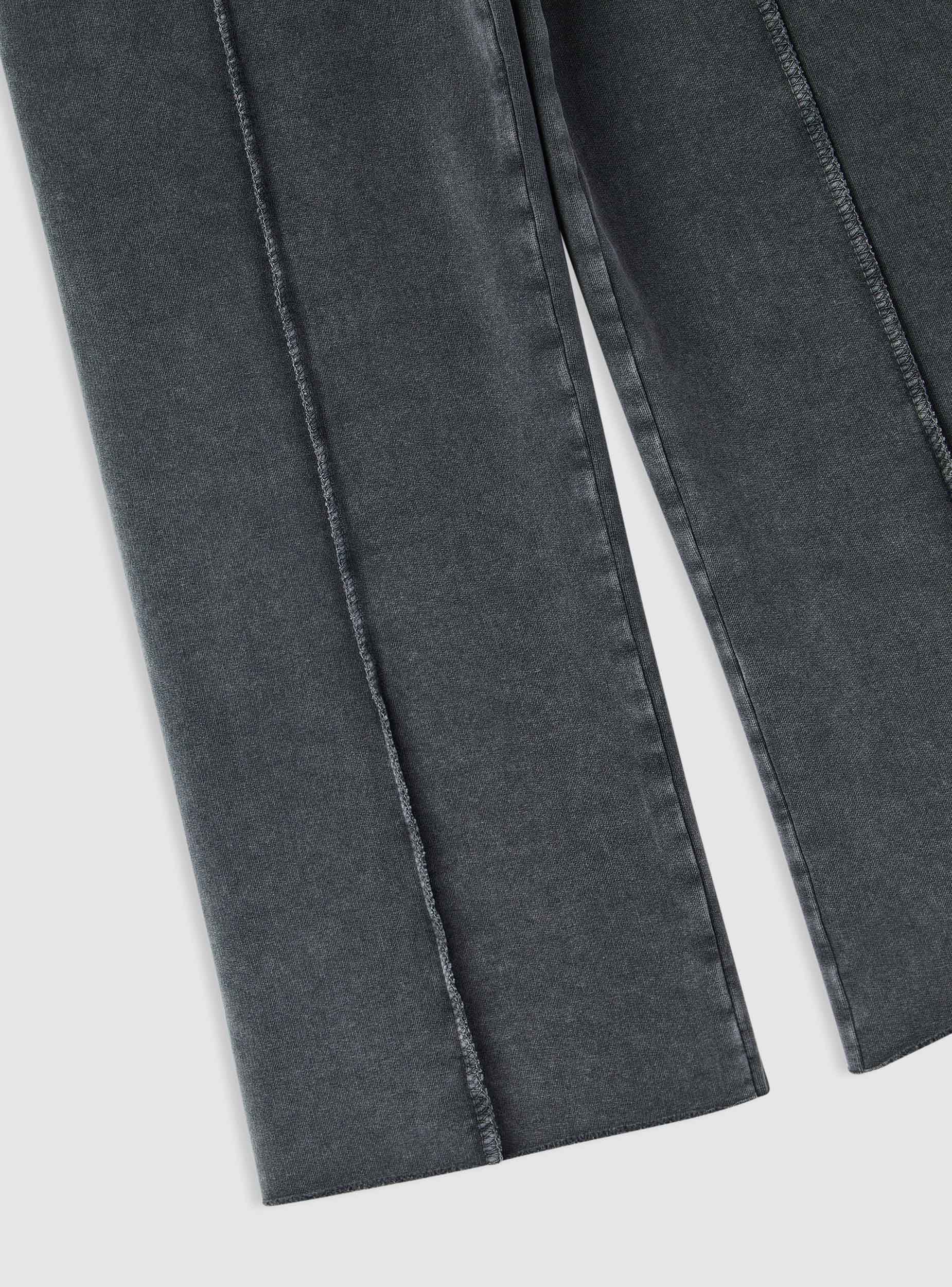 Pantaloni tuta wide leg con nervatura - Image 5