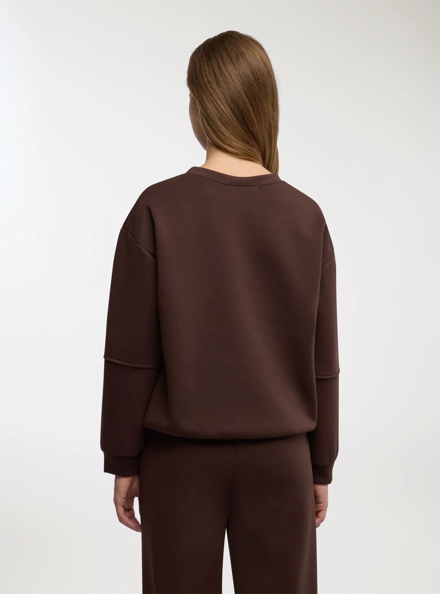 Pantaloni tuta wide leg con nervature - Image 3