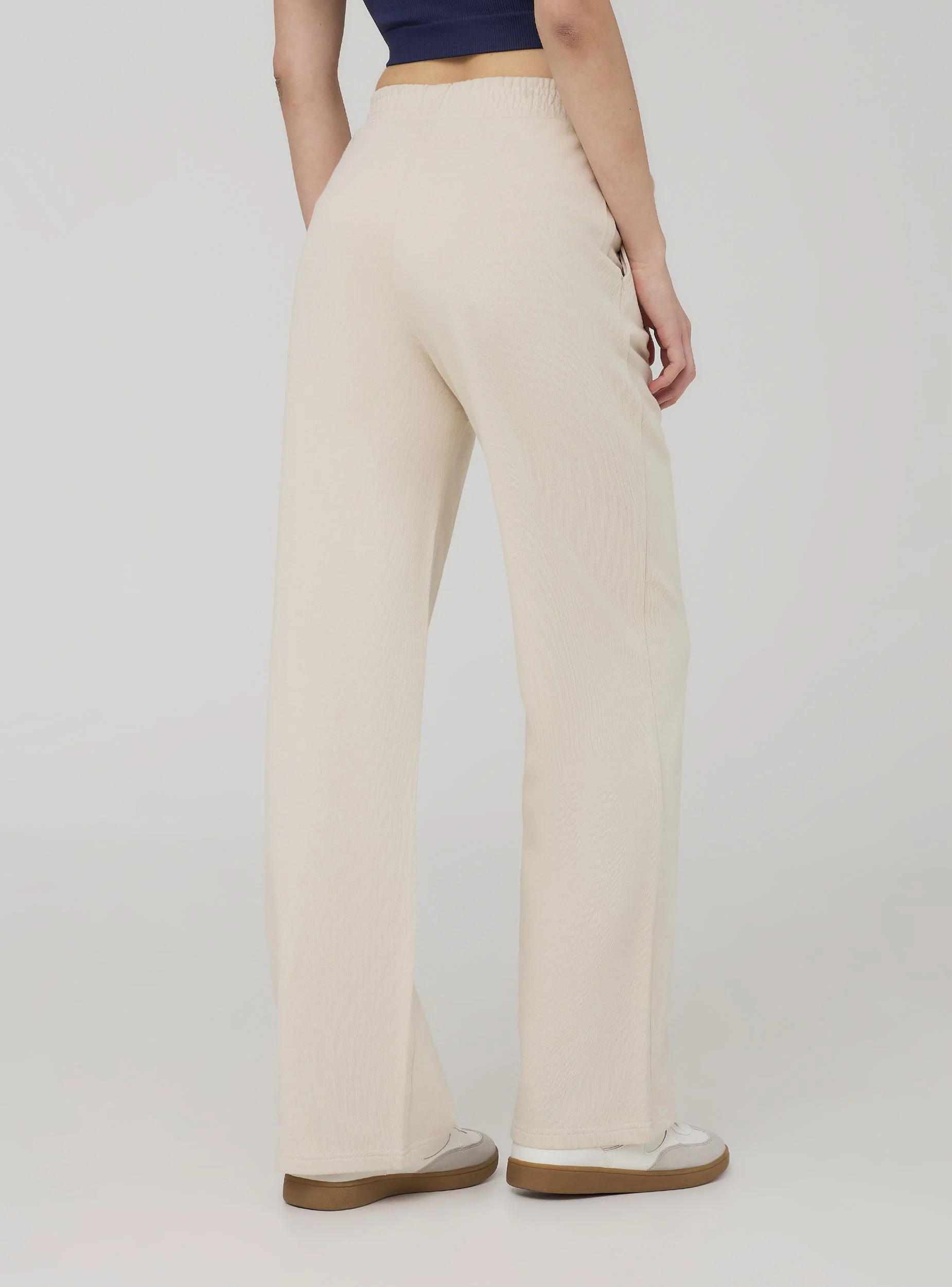 Pantaloni tuta wide leg con ricamo college - Image 2