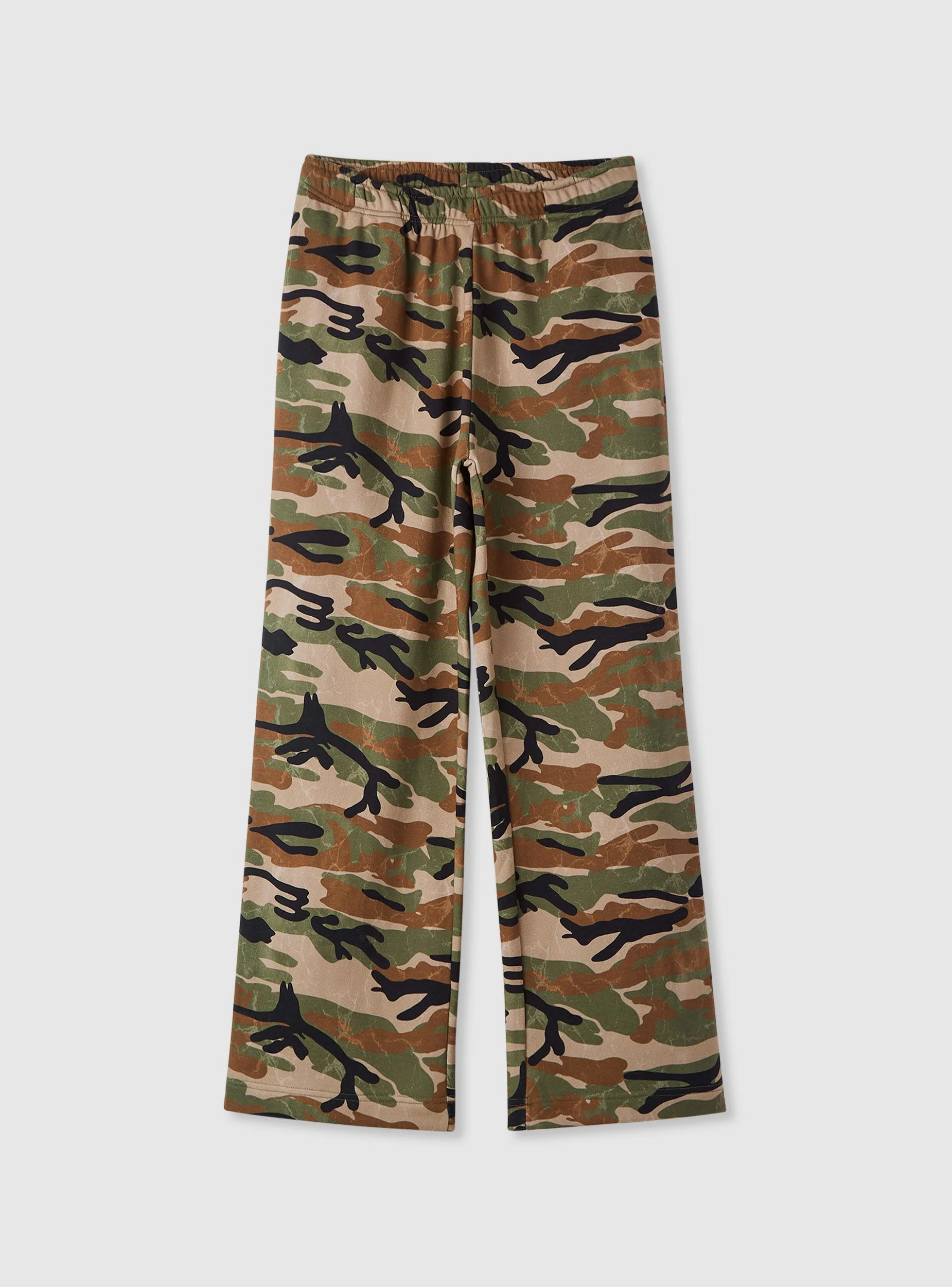 Pantaloni tuta wide leg con stampa camouflage - Image 5