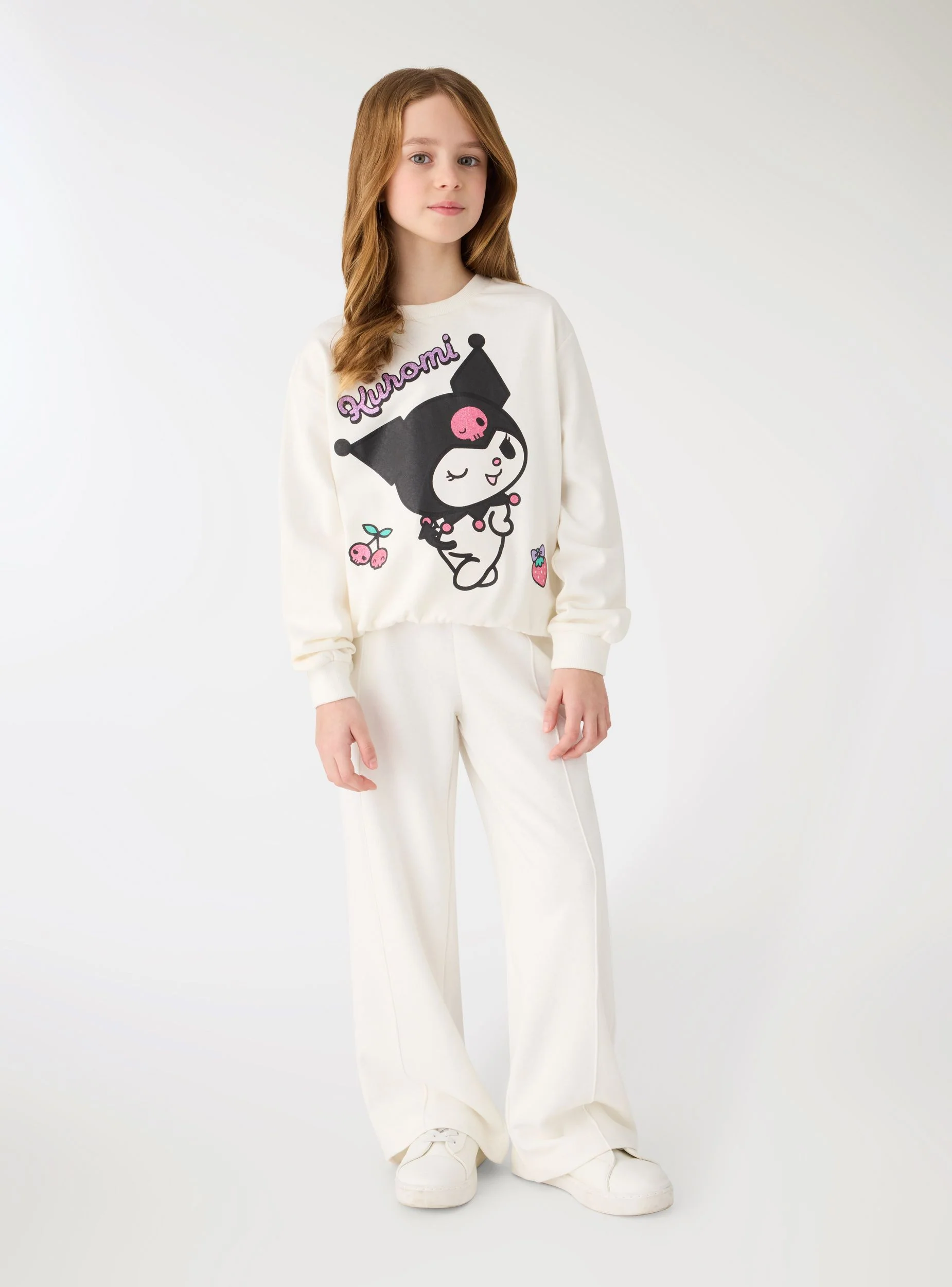 Pantaloni tuta wide leg tinta unita