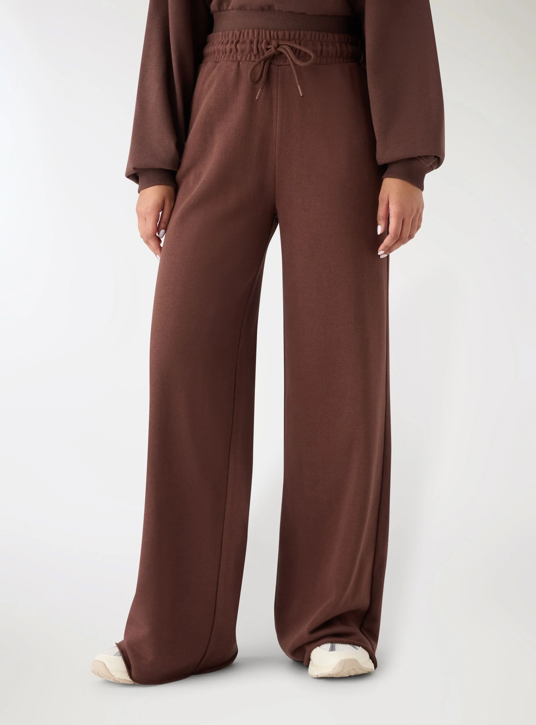 Pantaloni tuta wide leg tinta unita