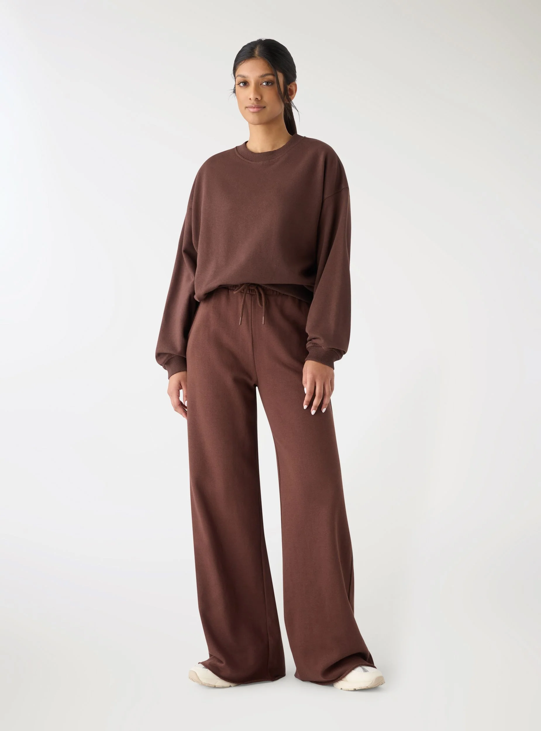 Pantaloni tuta wide leg tinta unita - Image 3
