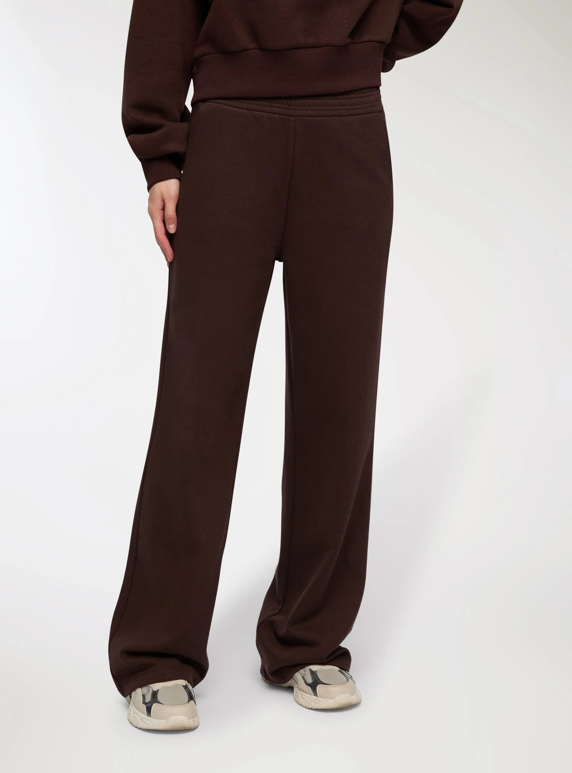 Pantaloni tuta wide leg tinta unita - Image 3