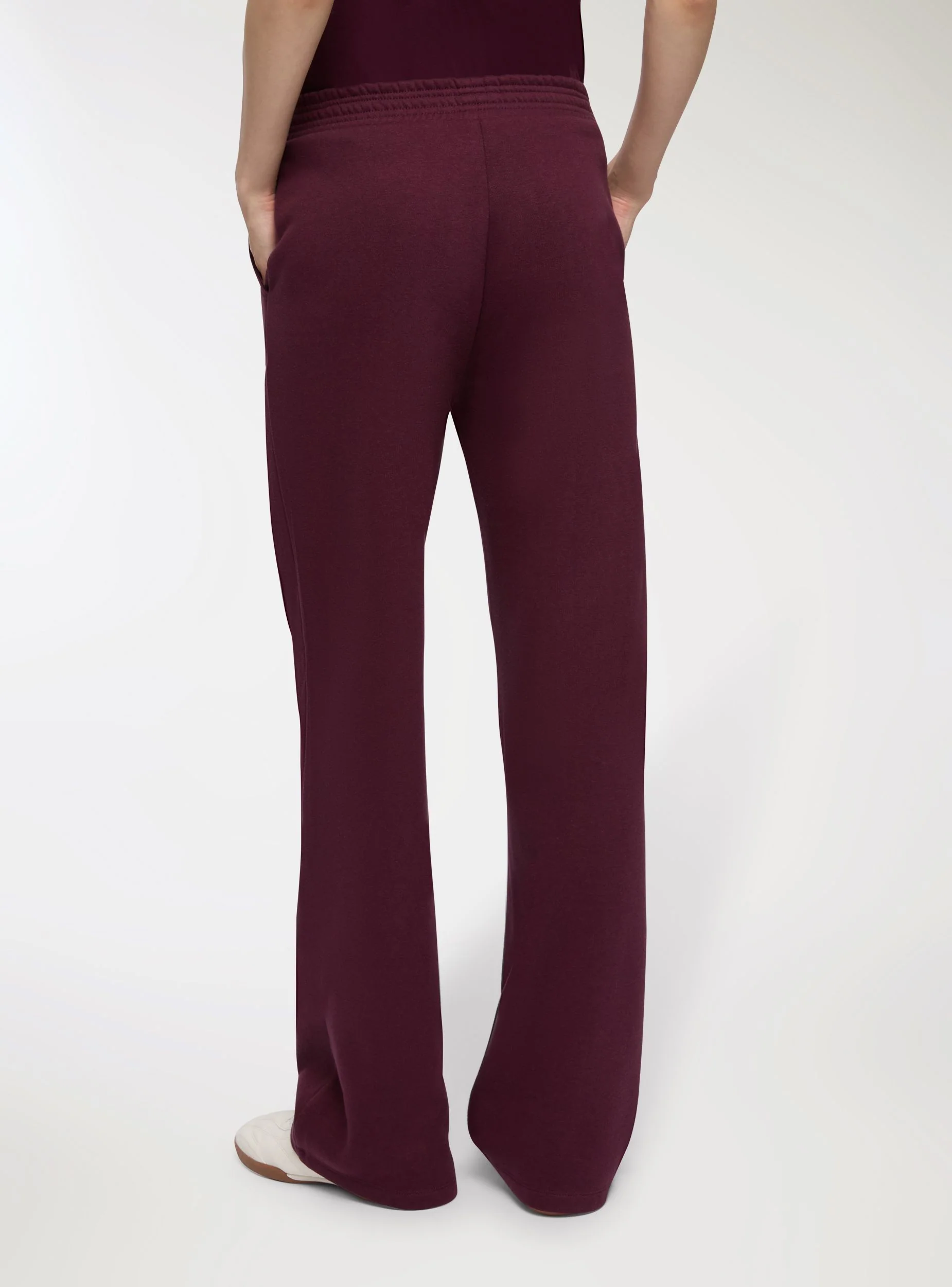 Pantaloni tuta wide leg tinta unita