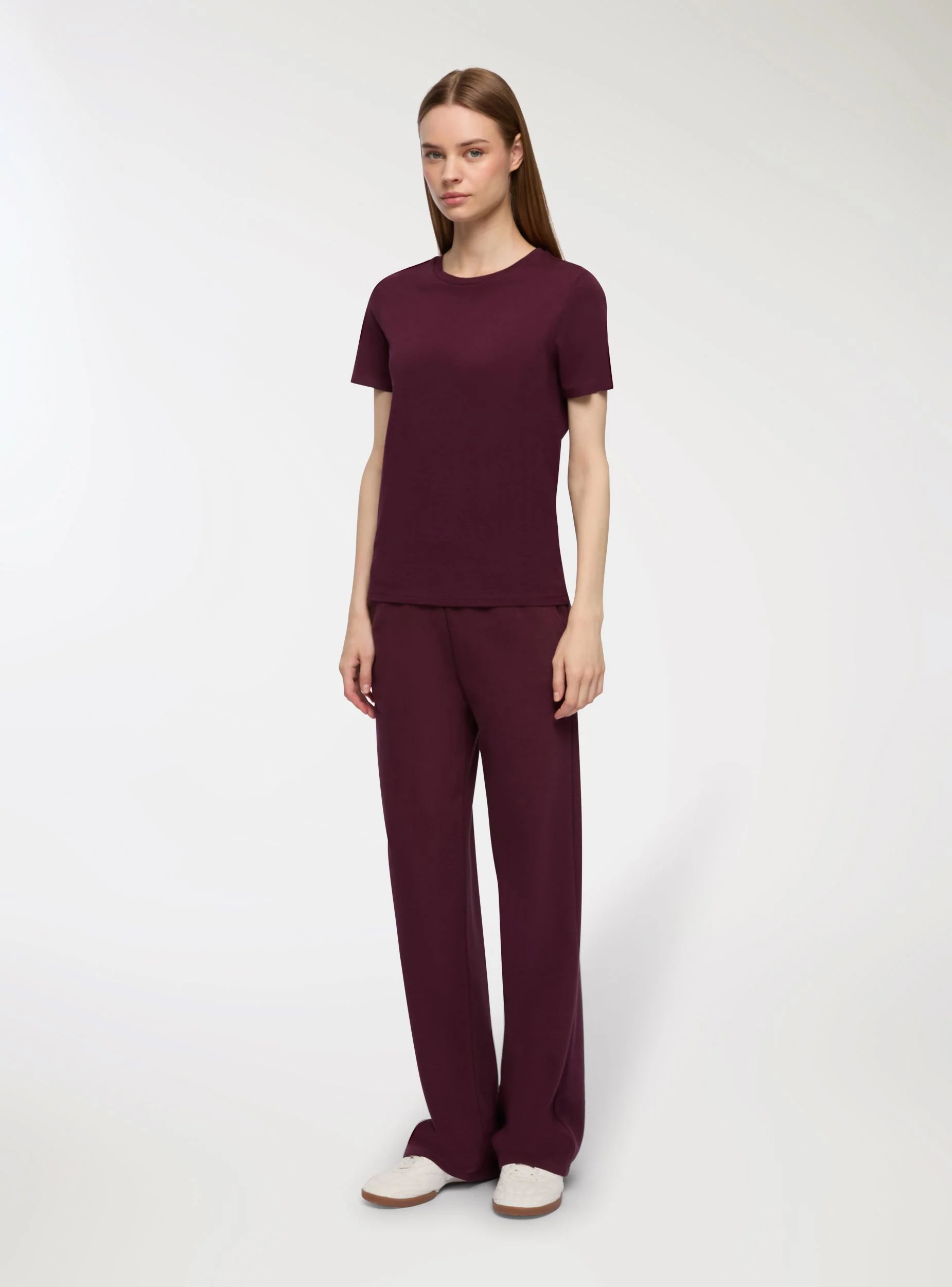 Pantaloni tuta wide leg tinta unita - Image 3