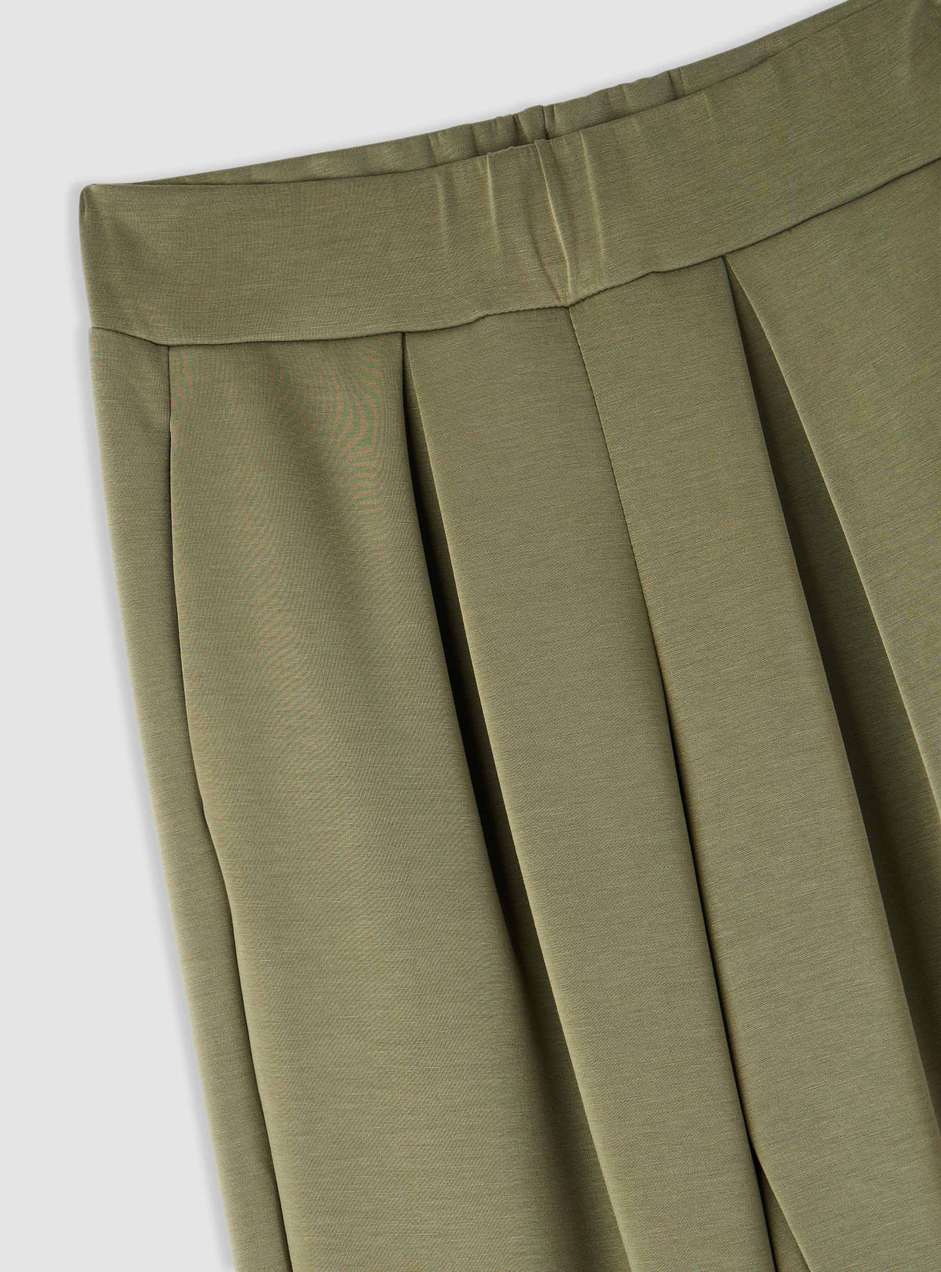 Pantaloni tuta wide leg vita elastica - Image 7