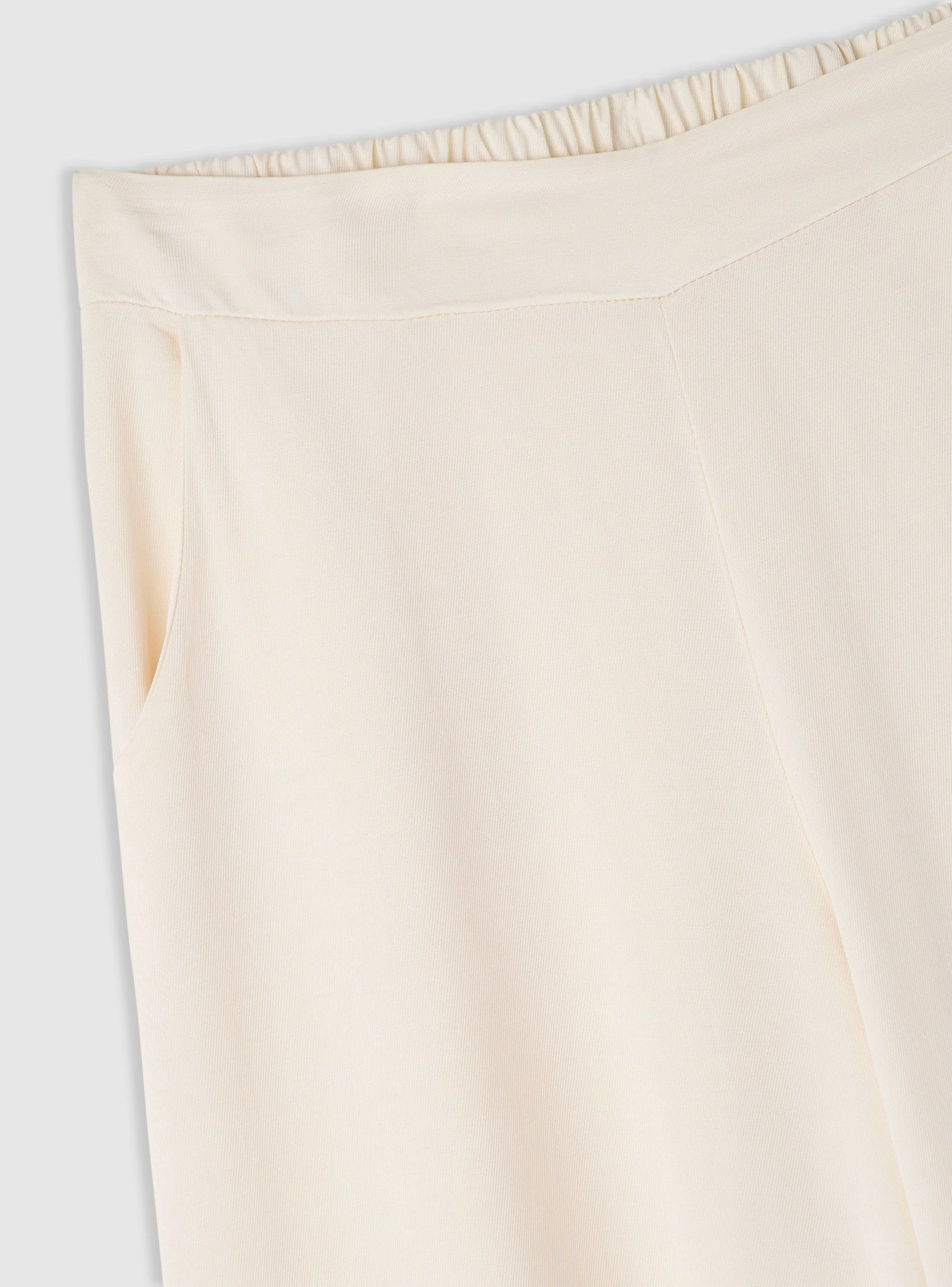Pantaloni wide leg a tinta unita con vita elasticizzata - Image 7