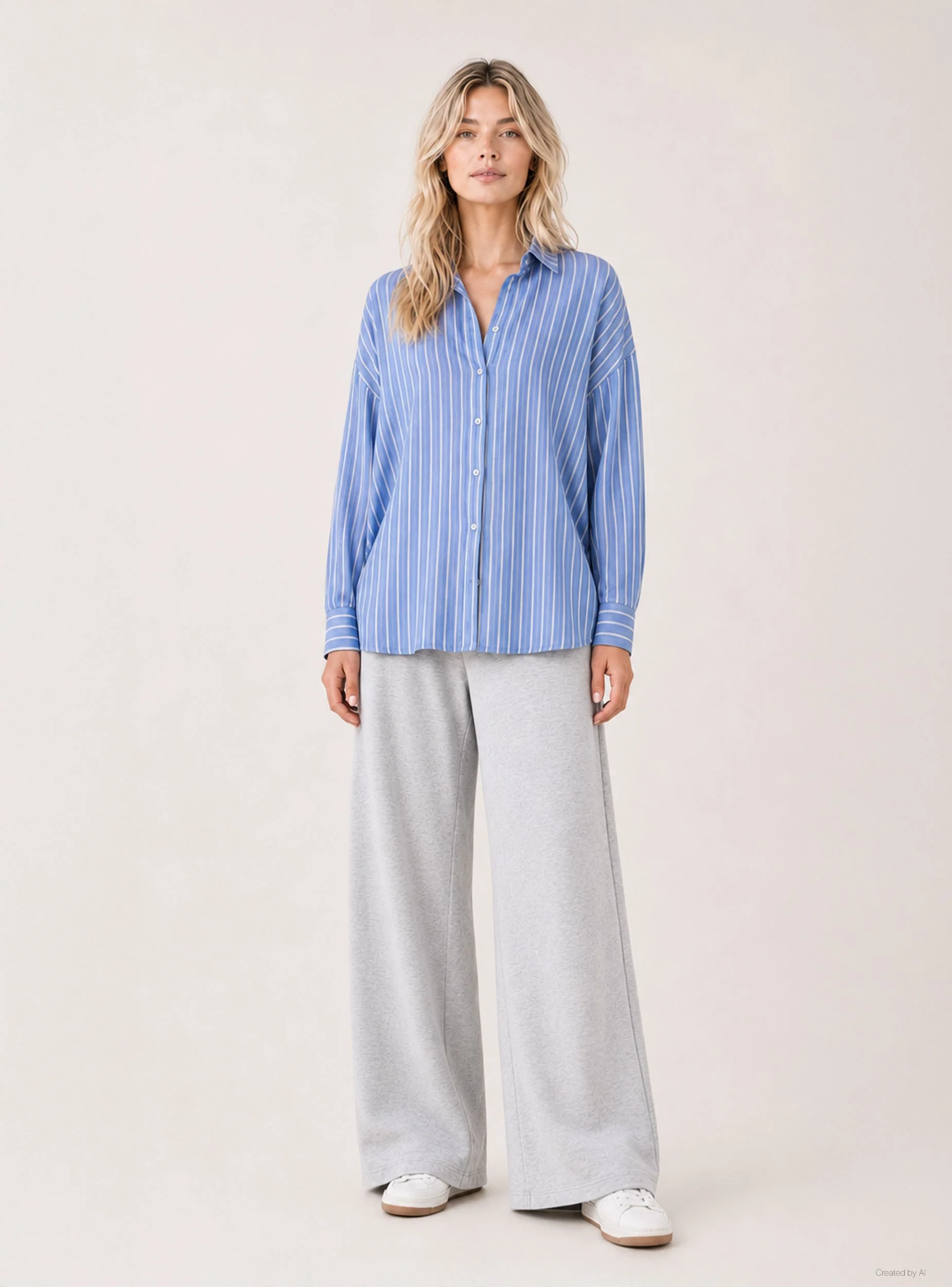 Pantaloni wide leg a tinta unita - Image 4