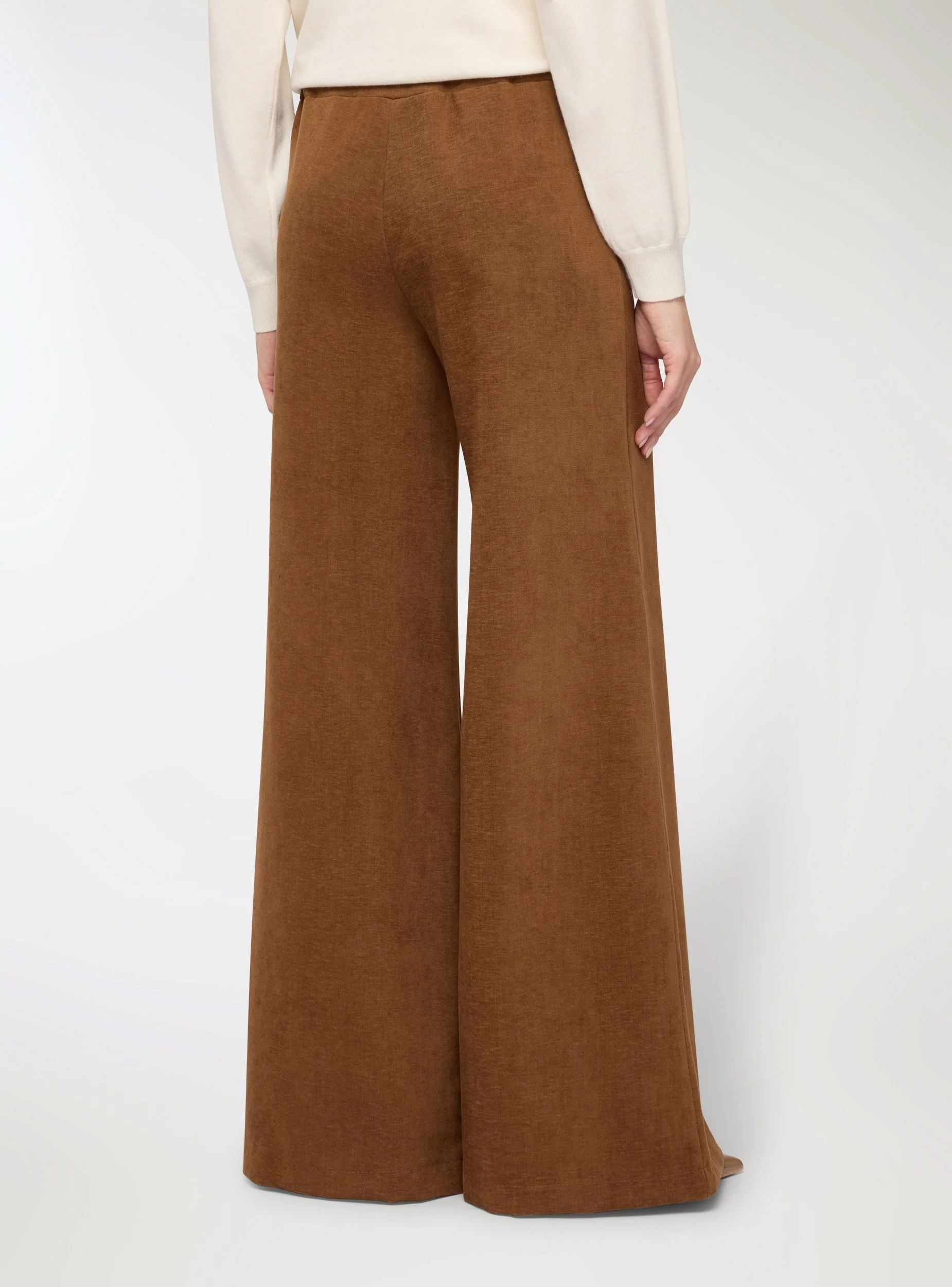 Pantaloni wide leg a tinta unita - Image 3