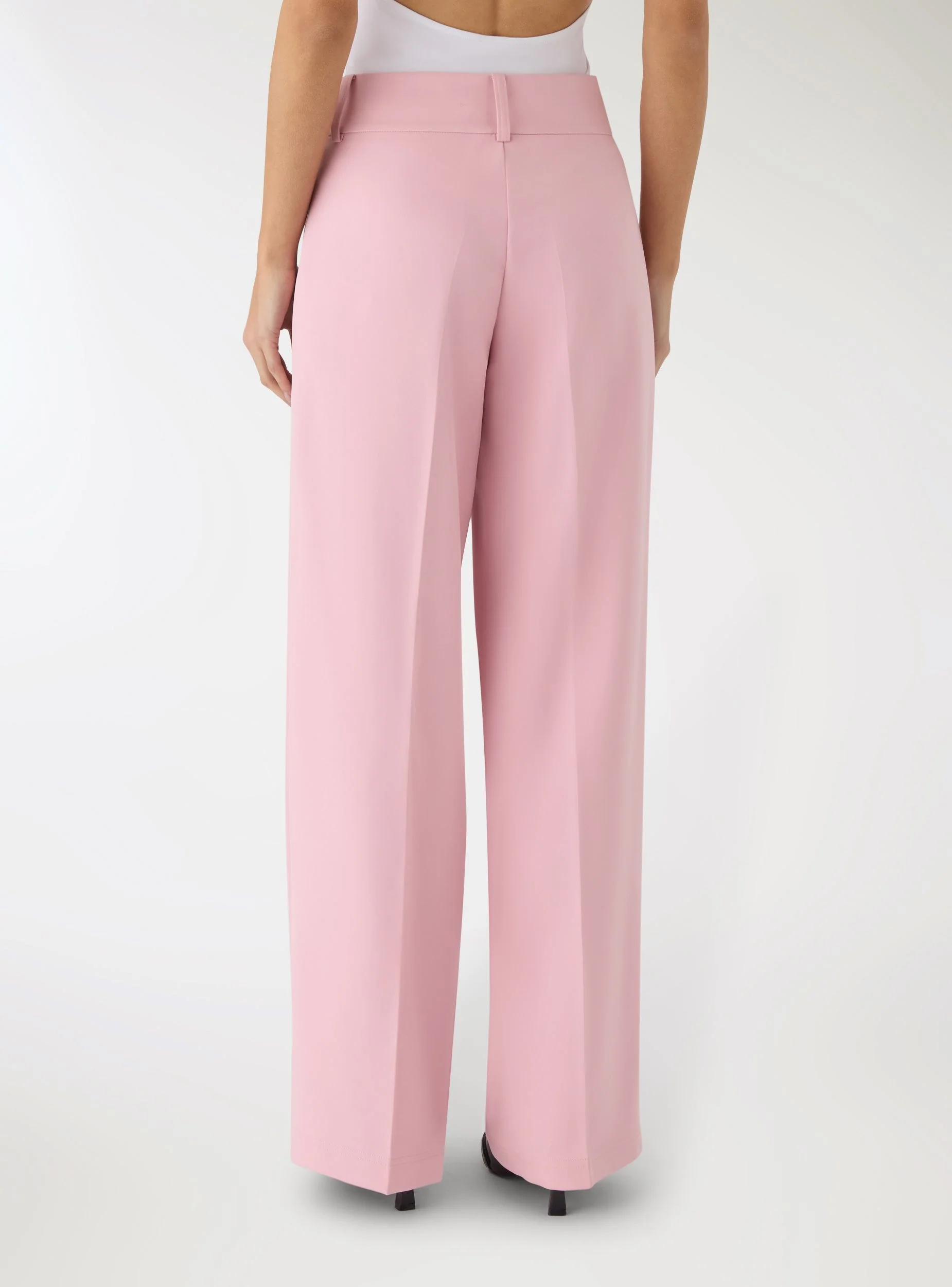 Pantaloni wide leg a tinta unita - Image 2