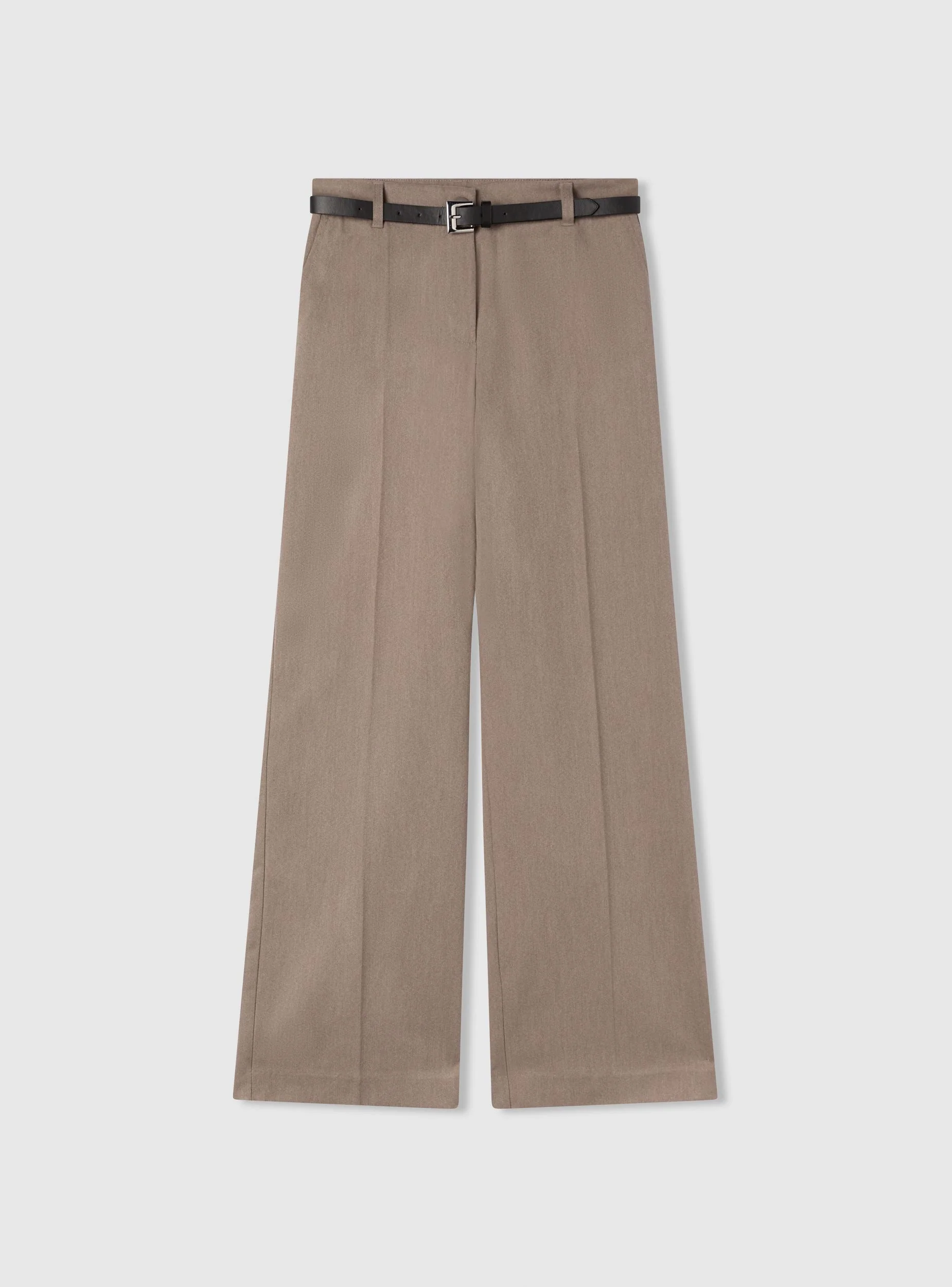 Pantaloni wide leg con cintura ni tessuto caldo - Image 6