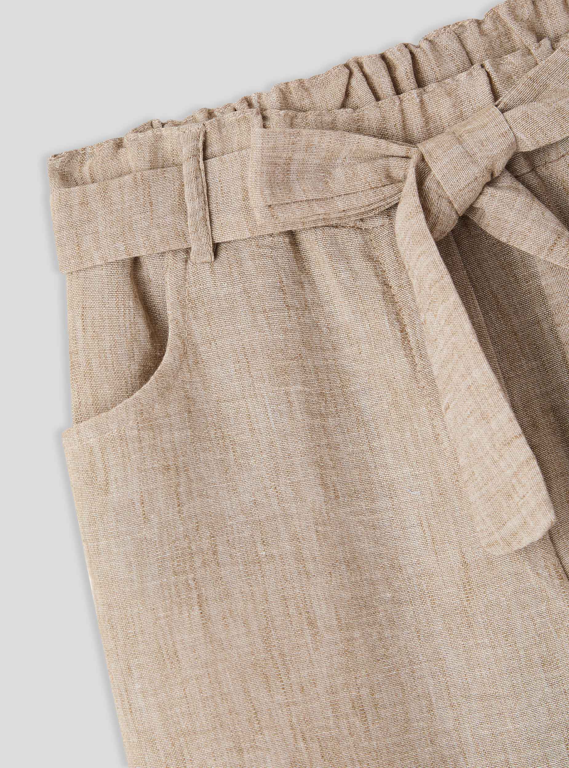 Pantaloni wide leg con cintura - Image 3