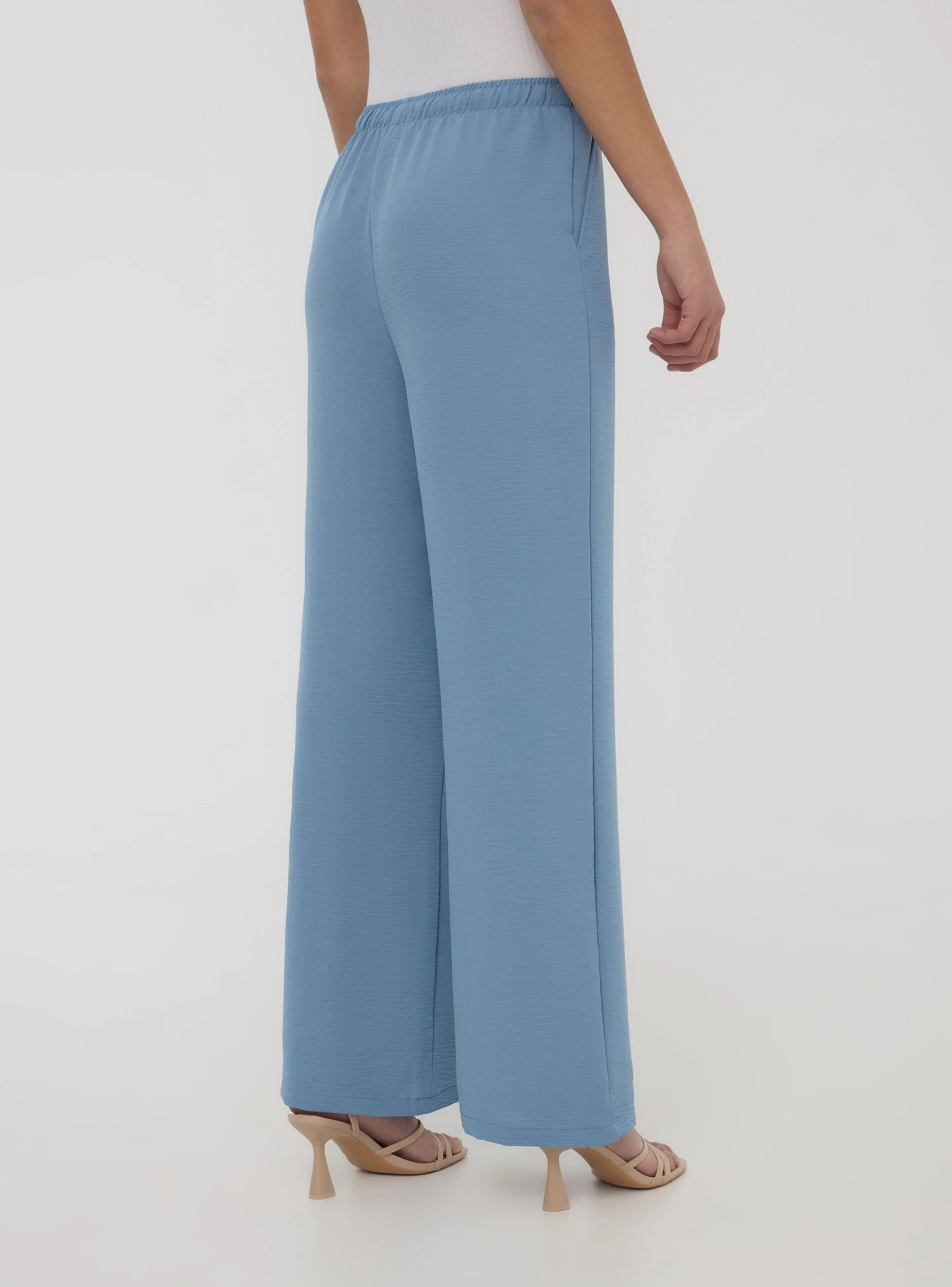 Pantaloni wide leg con coulisse - Image 3