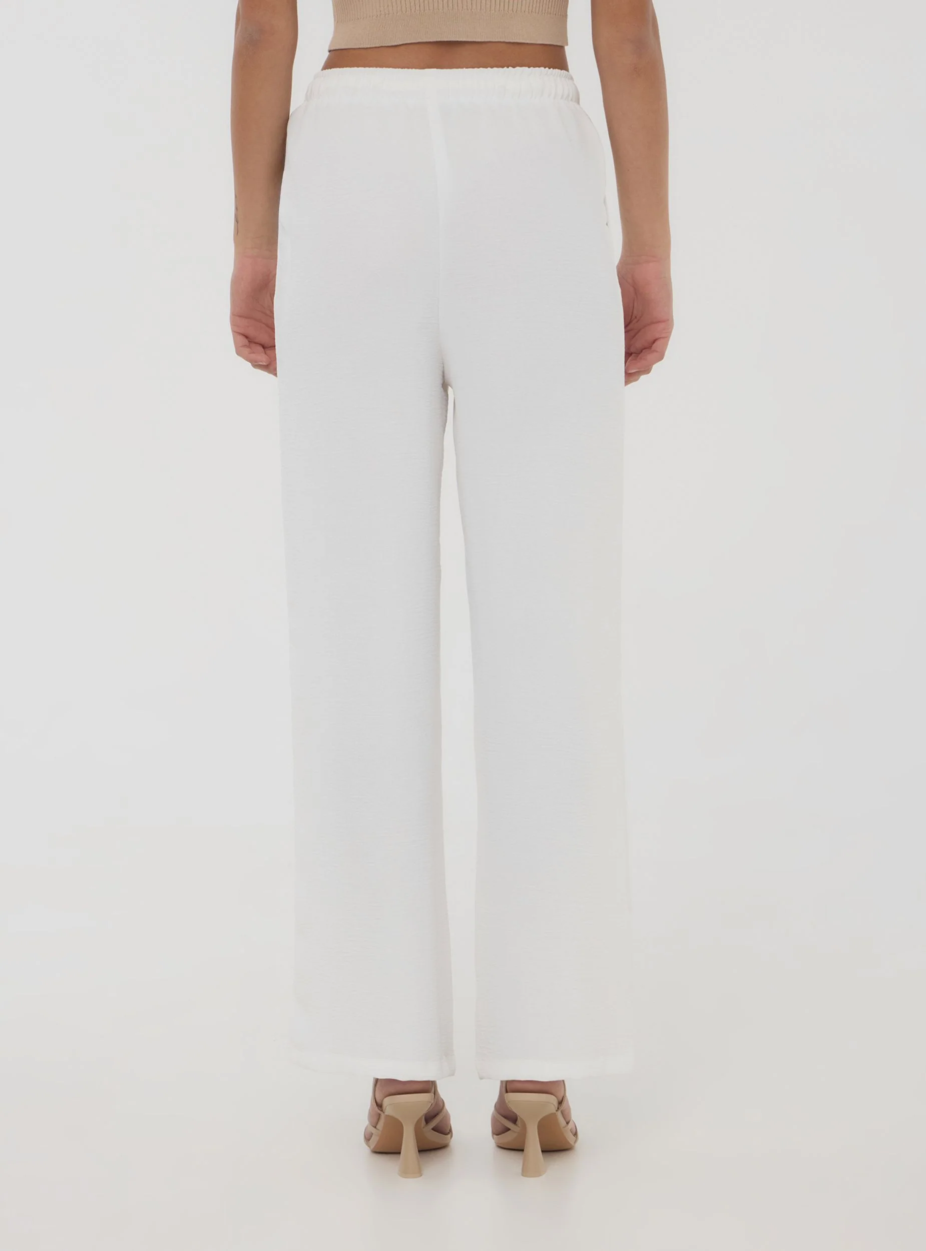 Pantaloni wide leg con coulisse - Image 2